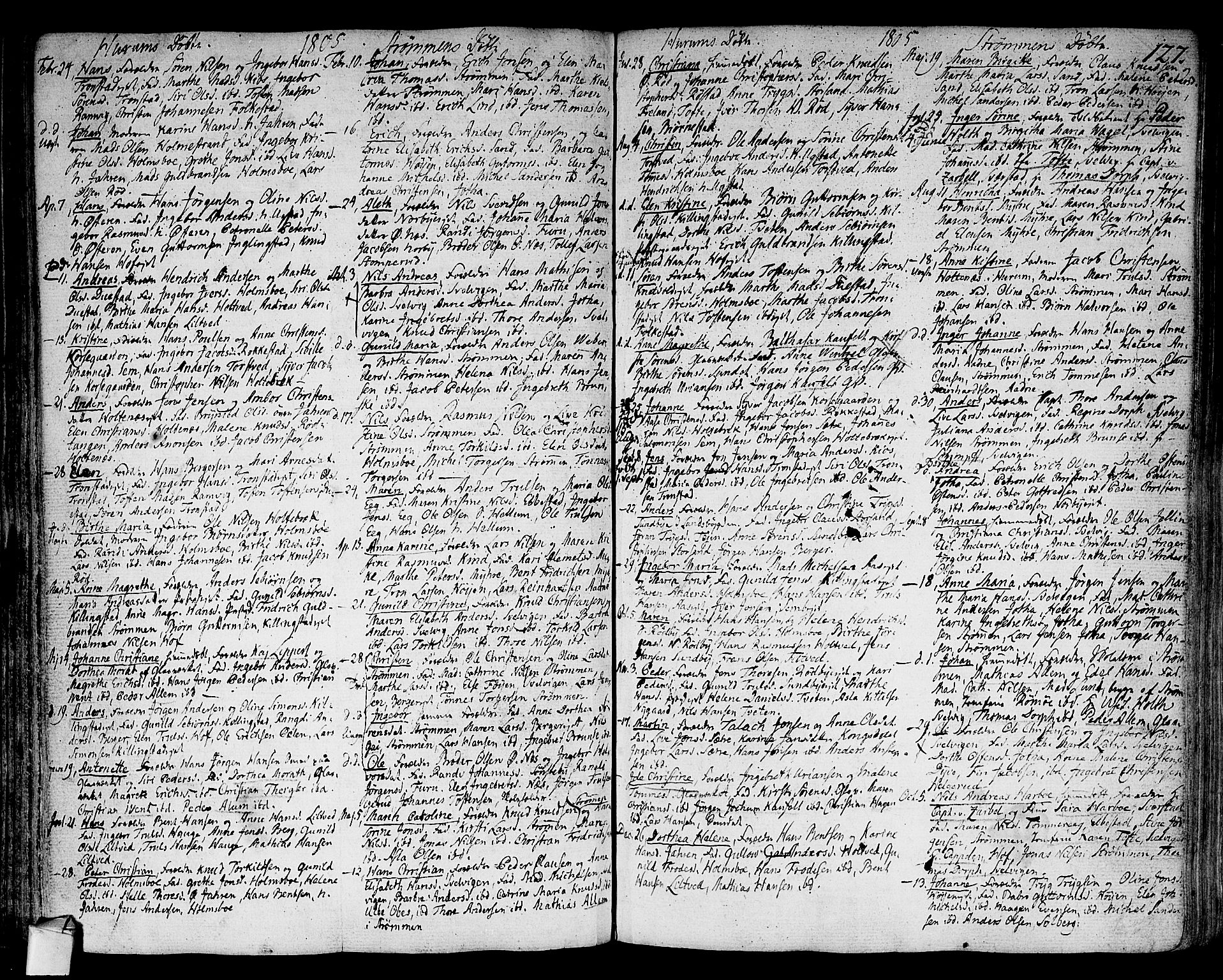 Hurum kirkebøker, AV/SAKO-A-229/F/Fa/L0007: Parish register (official) no. 7, 1771-1810, p. 127