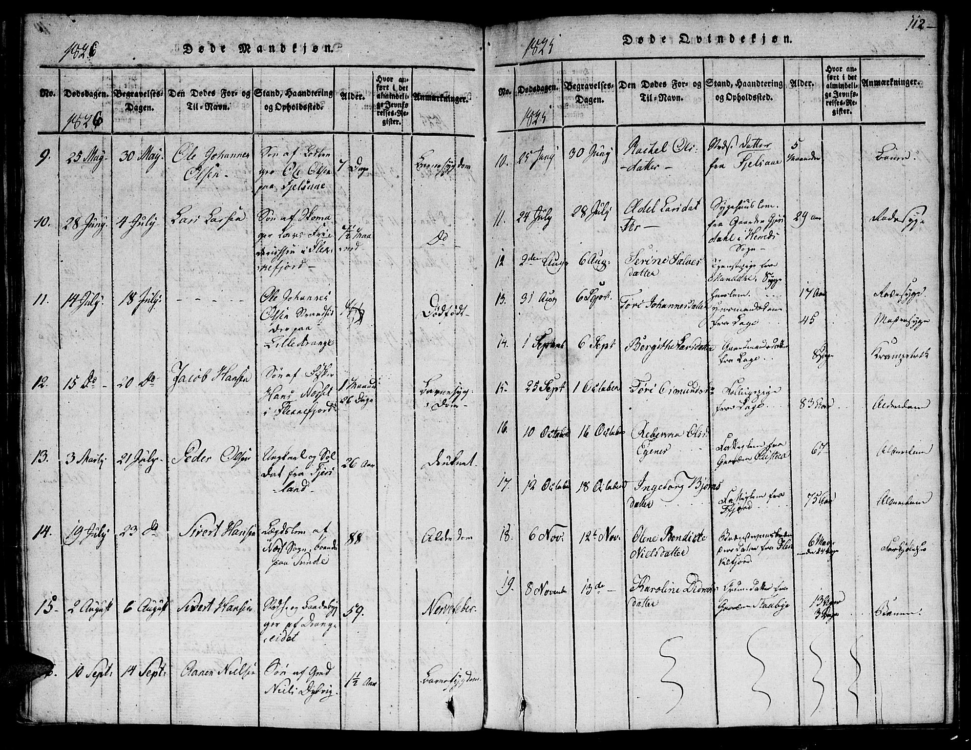 Flekkefjord sokneprestkontor, AV/SAK-1111-0012/F/Fa/Fac/L0002: Parish register (official) no. A 2, 1815-1826, p. 112