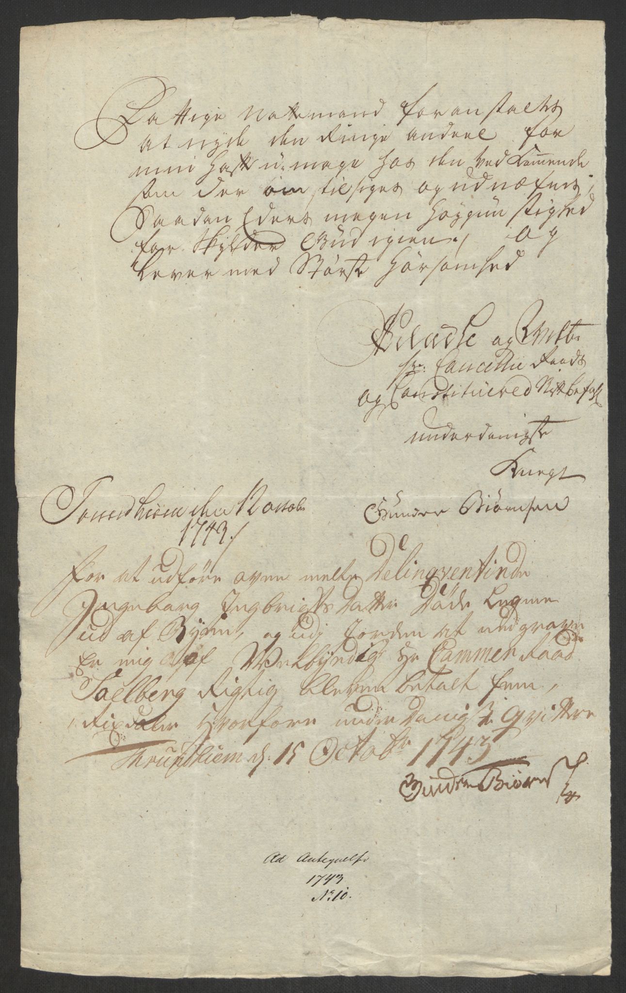 Rentekammeret inntil 1814, Reviderte regnskaper, Byregnskaper, RA/EA-4066/R/Rs/L0541: [S22] Sikt og sakefall, 1743-1746, p. 118