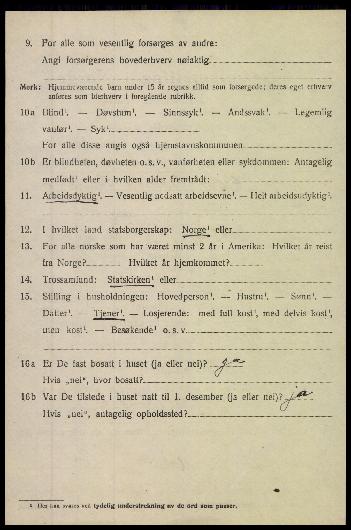 SAK, 1920 census for Øyestad, 1920, p. 6393