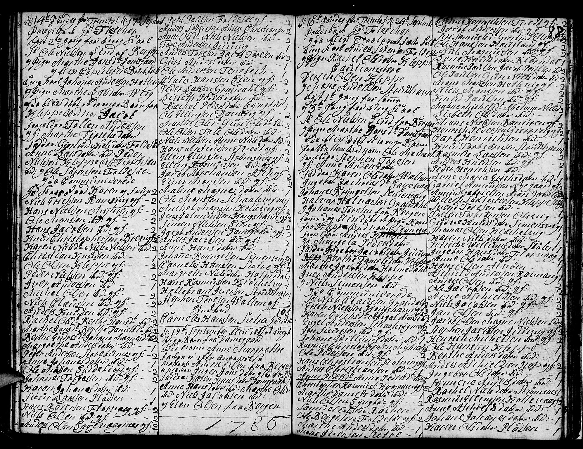 Askøy Sokneprestembete, AV/SAB-A-74101/H/Ha/Hab/Haba/L0001: Parish register (copy) no. A 1, 1775-1792, p. 88