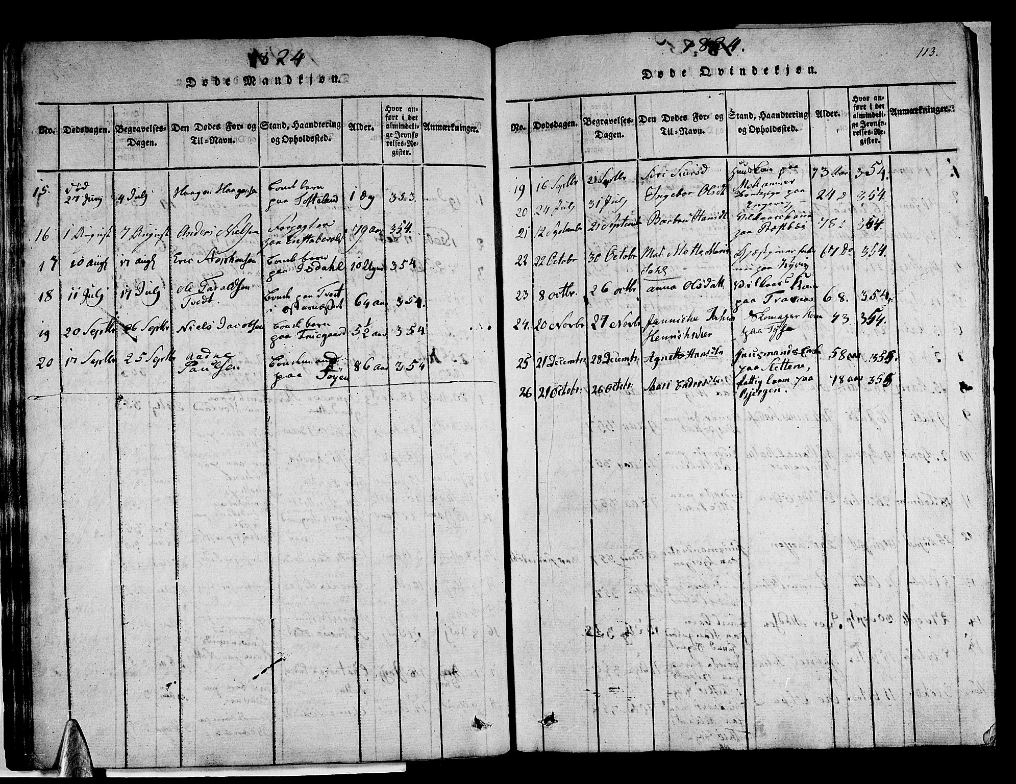Stord sokneprestembete, AV/SAB-A-78201/H/Haa: Parish register (official) no. A 5, 1816-1825, p. 113
