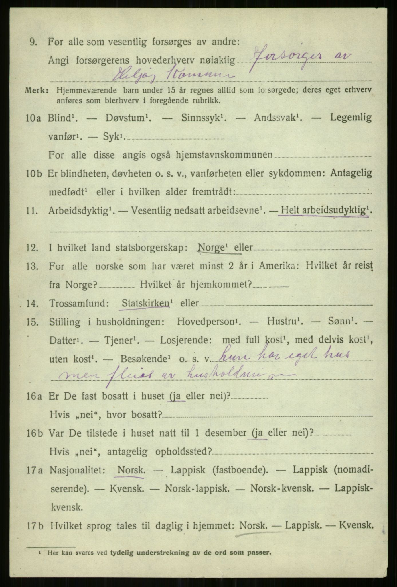 SATØ, 1920 census for Helgøy, 1920, p. 3224