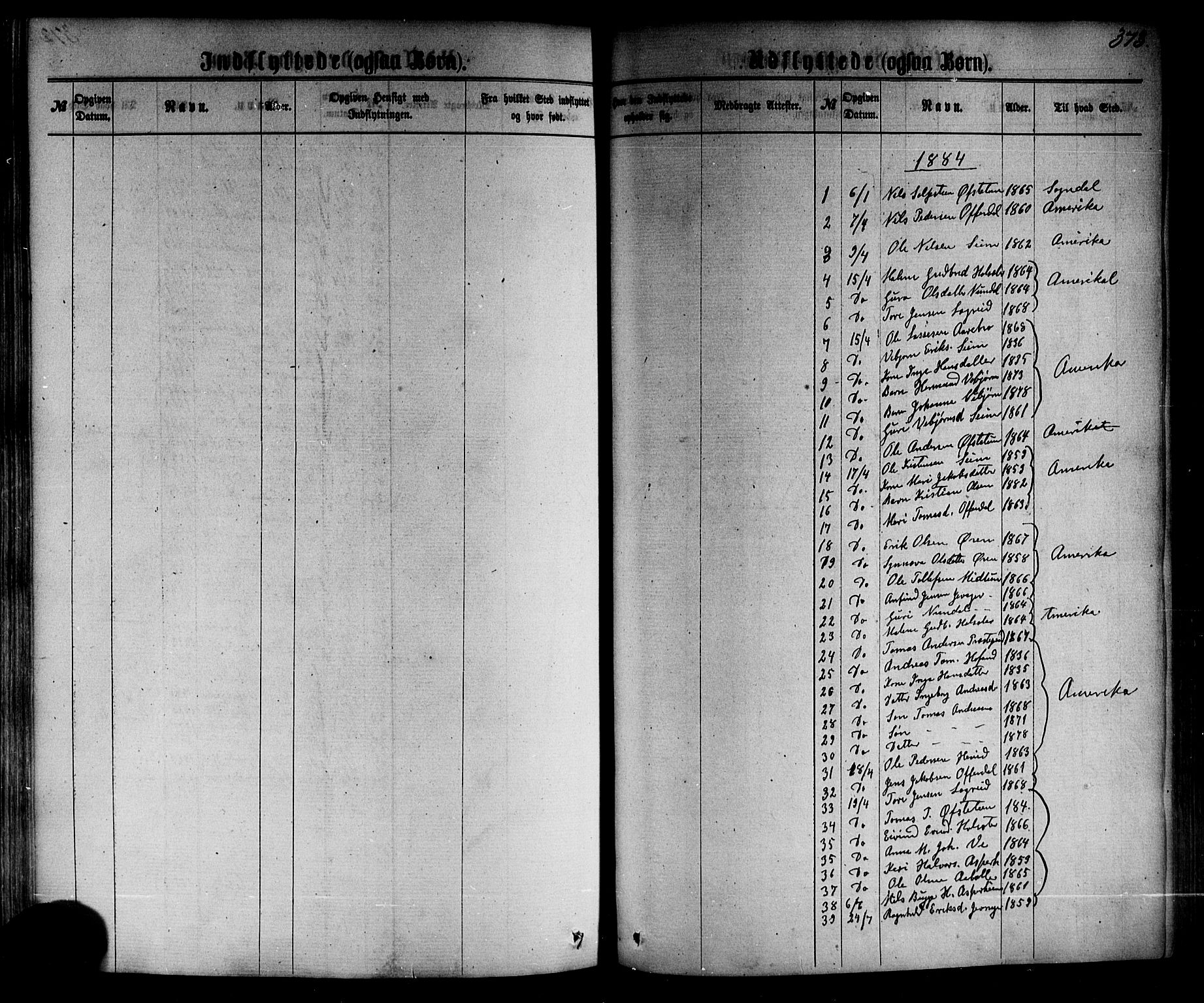 Årdal sokneprestembete, AV/SAB-A-81701: Parish register (official) no. A 3, 1863-1886, p. 373