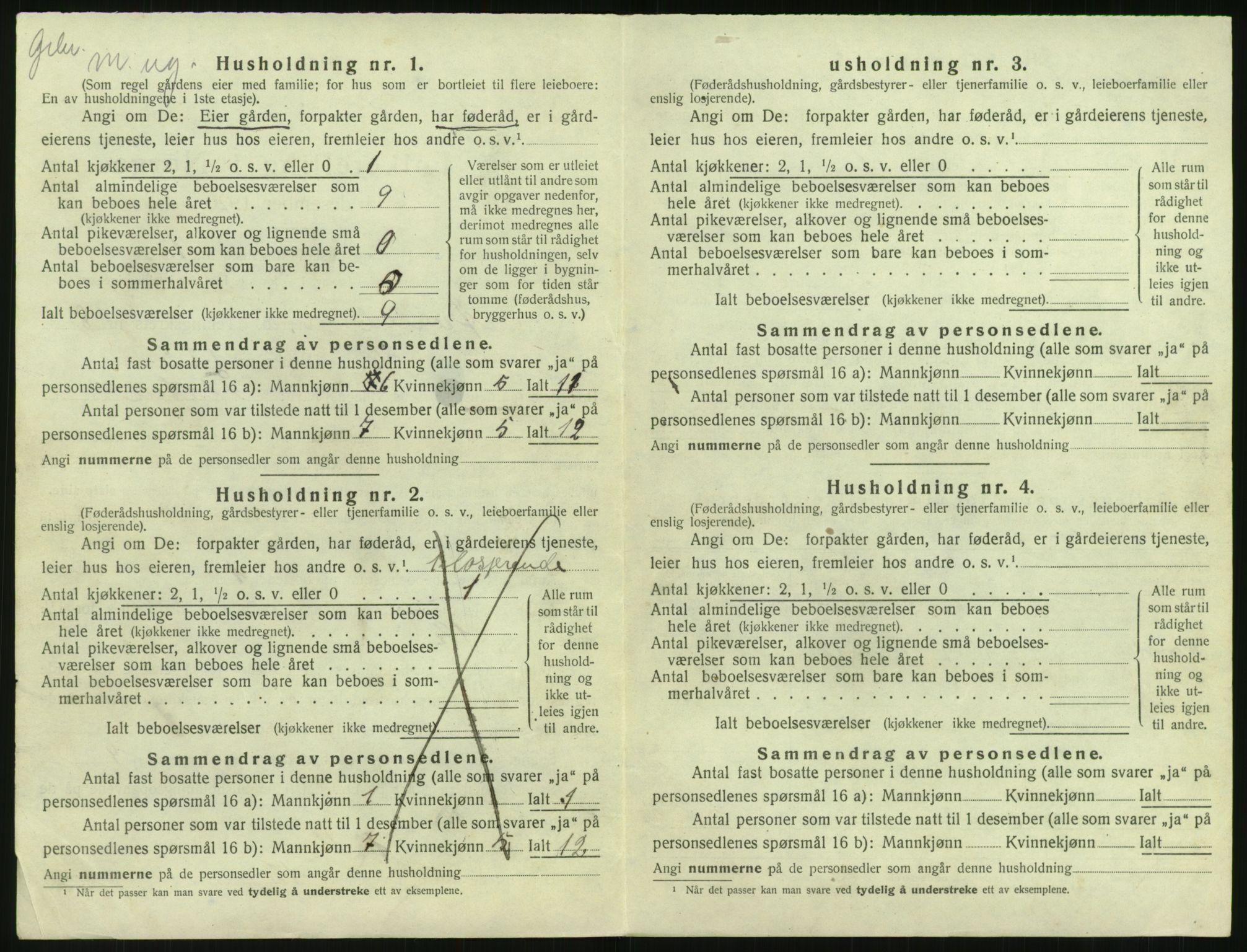 SAK, 1920 census for Åmli, 1920, p. 476