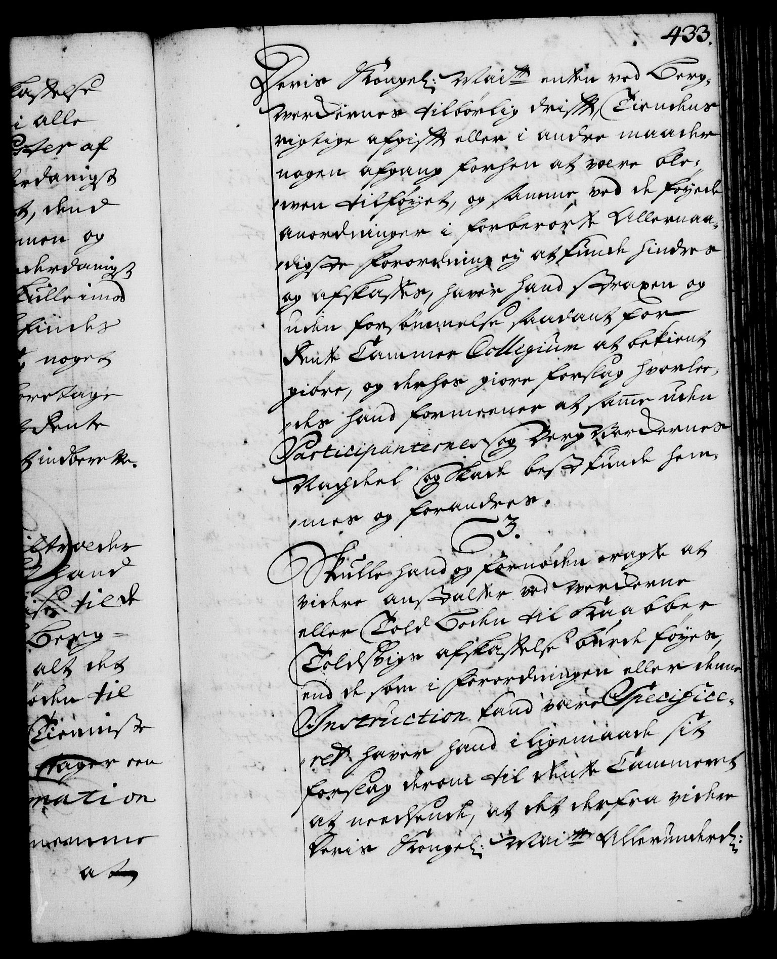 Rentekammeret, Kammerkanselliet, RA/EA-3111/G/Gg/Ggi/L0001: Norsk instruksjonsprotokoll med register (merket RK 53.34), 1720-1729, p. 433