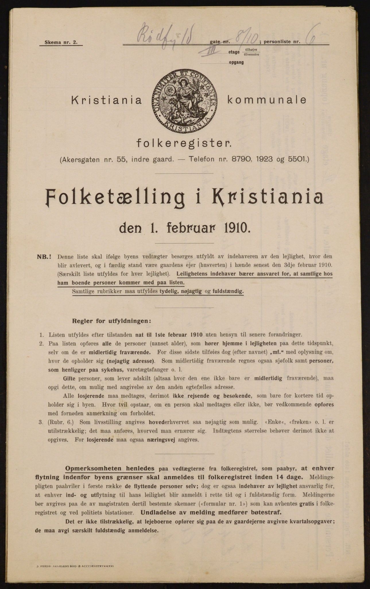 OBA, Municipal Census 1910 for Kristiania, 1910, p. 82162