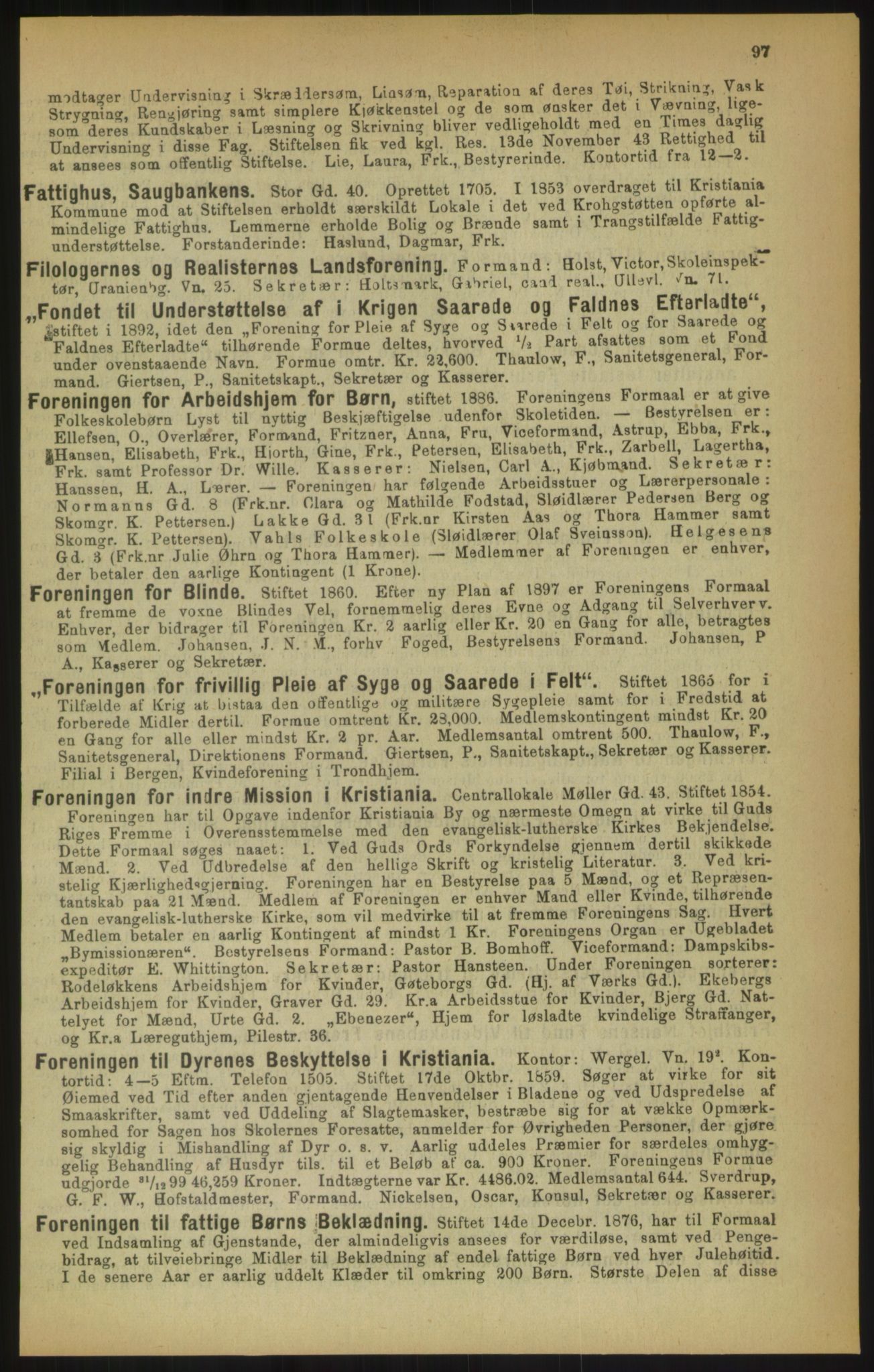 Kristiania/Oslo adressebok, PUBL/-, 1900, p. 97