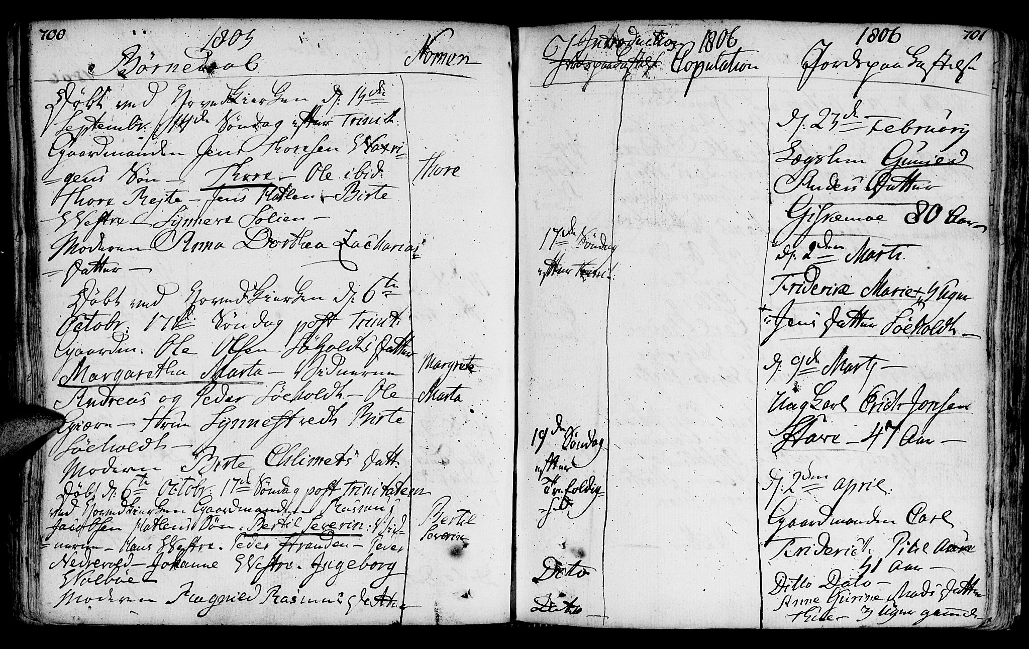 Ministerialprotokoller, klokkerbøker og fødselsregistre - Møre og Romsdal, AV/SAT-A-1454/522/L0308: Parish register (official) no. 522A03, 1773-1809, p. 700-701