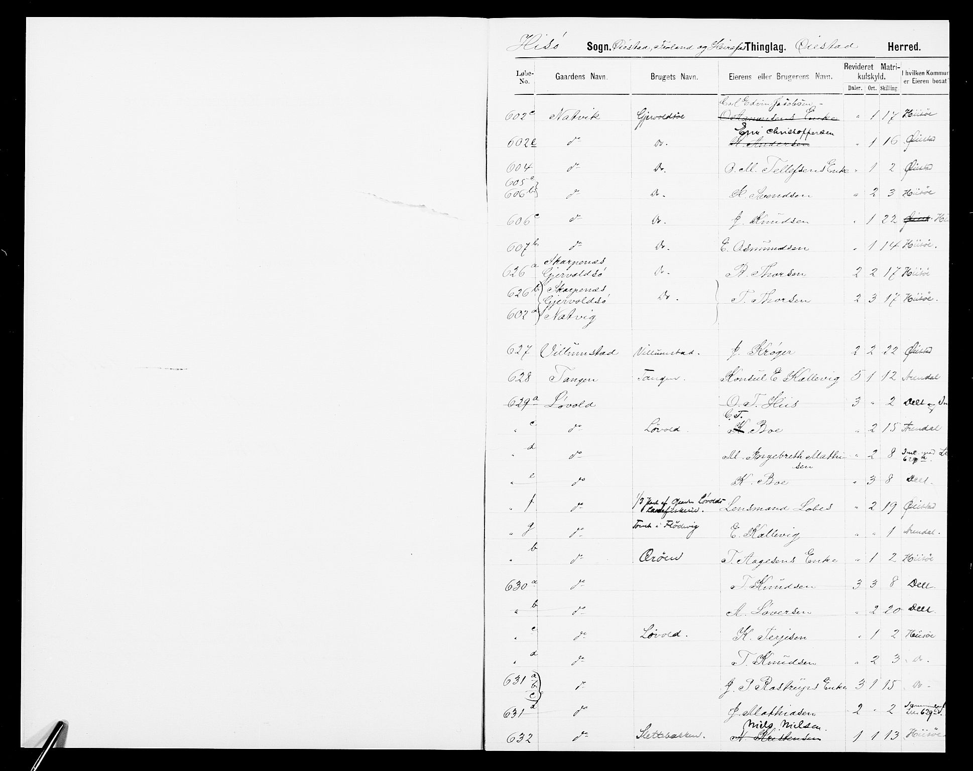 SAK, 1875 census for 0922P Hisøy, 1875, p. 3