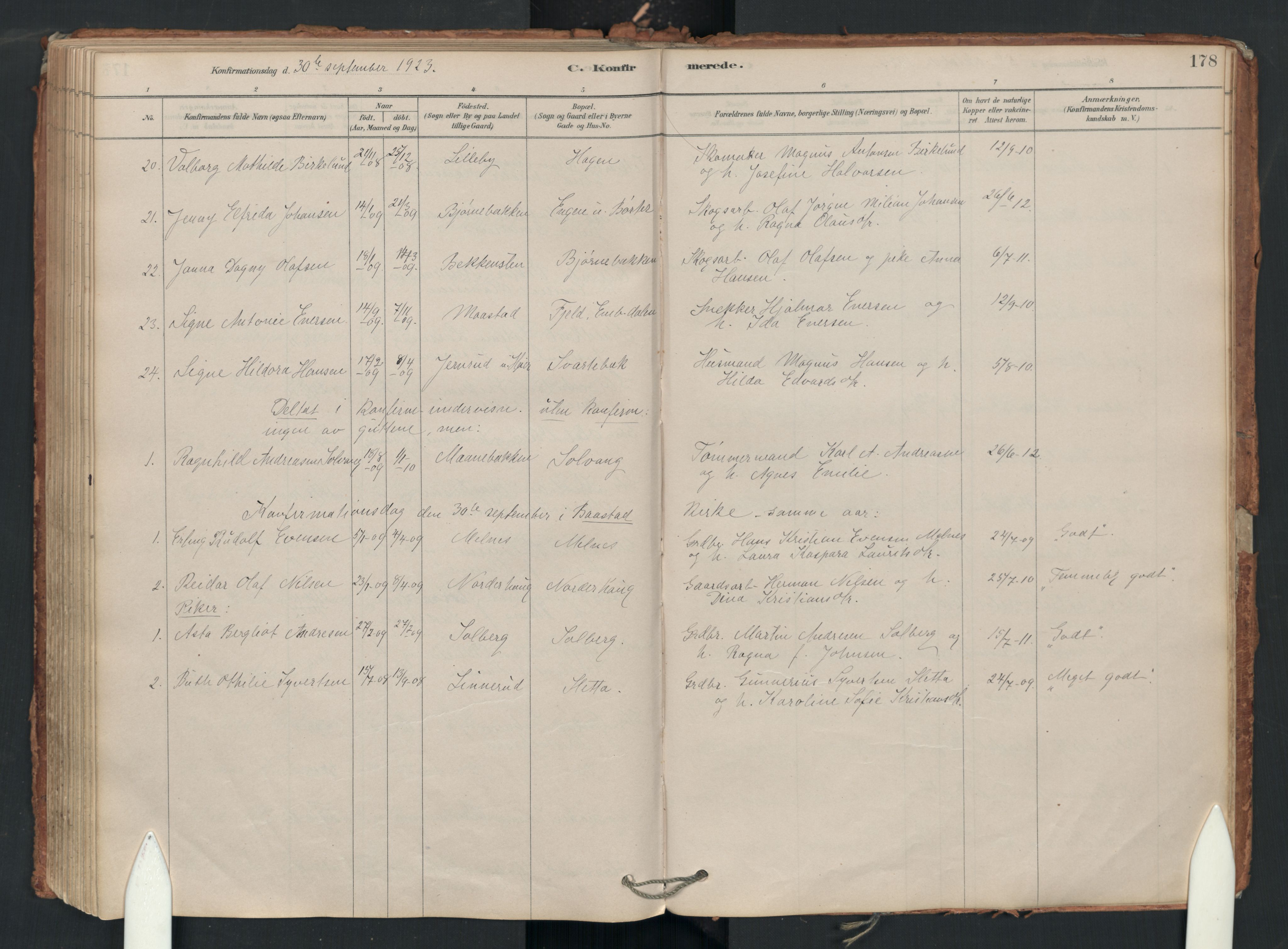 Enebakk prestekontor Kirkebøker, SAO/A-10171c/F/Fa/L0018: Parish register (official) no. I 18, 1877-1930, p. 178