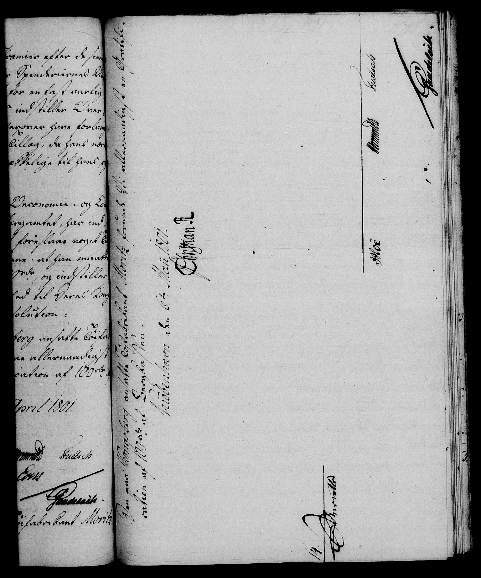 Rentekammeret, Renteskriverkontorene, AV/RA-EA-3115/M/Mf/Mfb/L0005: Relasjons- og resolusjonsprotokoll med register (merket RK 54.11), 1801-1802