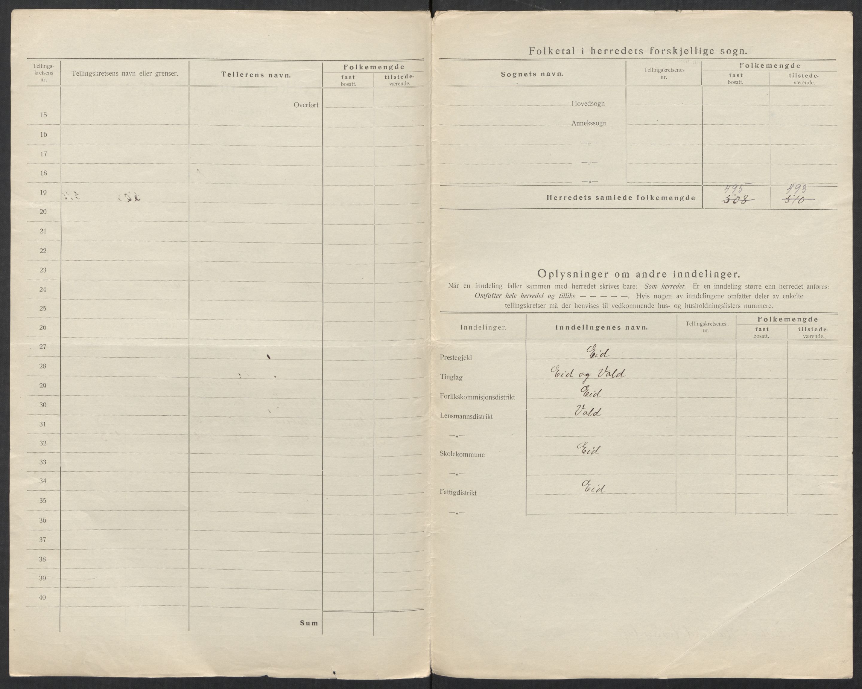 SAT, 1920 census for Eid, 1920, p. 5