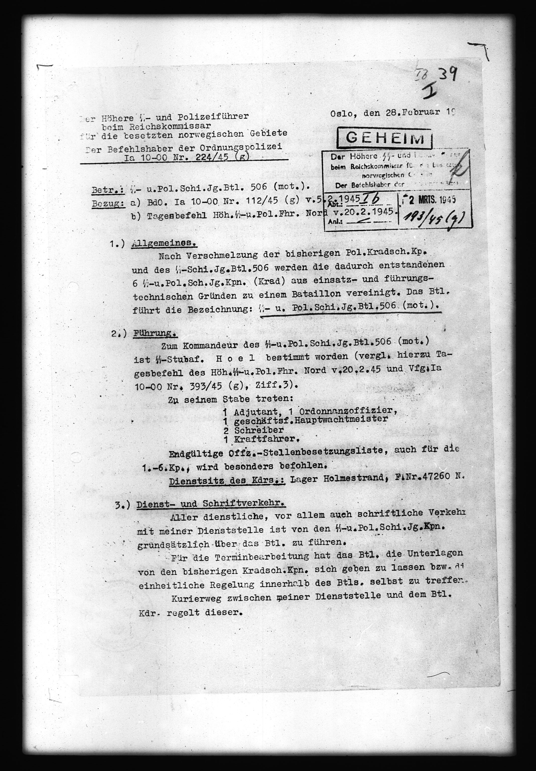 Documents Section, RA/RAFA-2200/V/L0055: Film med LMDC Serial Numbers, 1939-1945, p. 7
