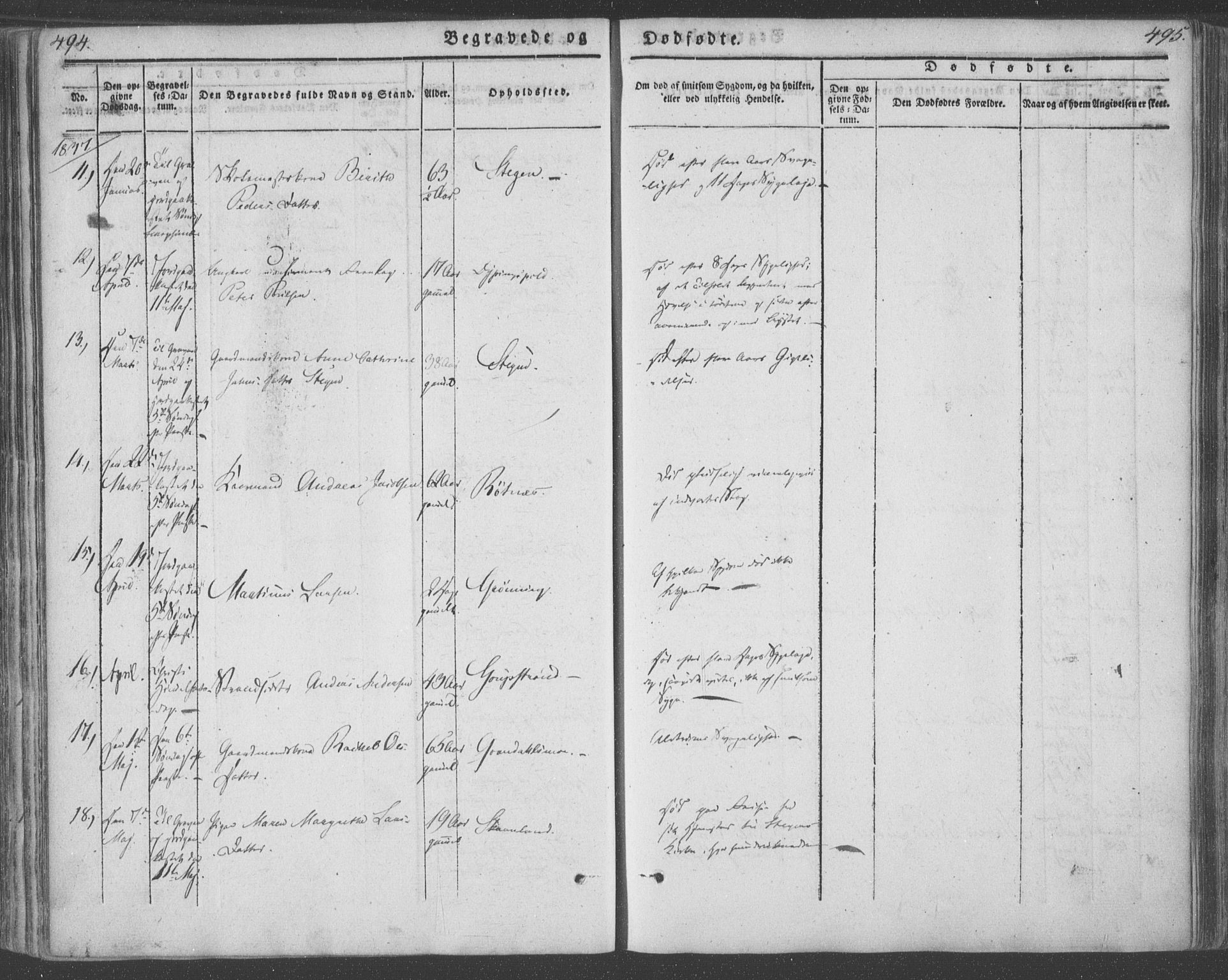 Ministerialprotokoller, klokkerbøker og fødselsregistre - Nordland, SAT/A-1459/855/L0799: Parish register (official) no. 855A07, 1834-1852, p. 494-495
