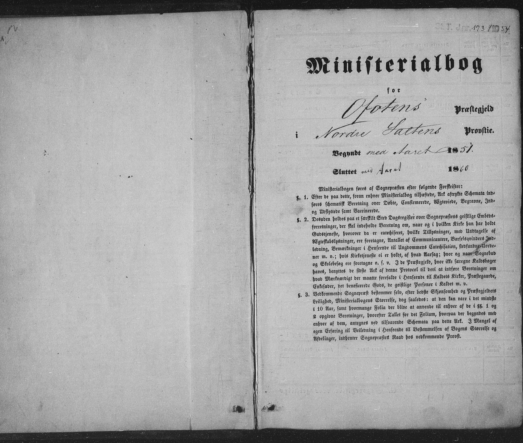 Ministerialprotokoller, klokkerbøker og fødselsregistre - Nordland, SAT/A-1459/863/L0895: Parish register (official) no. 863A07, 1851-1860