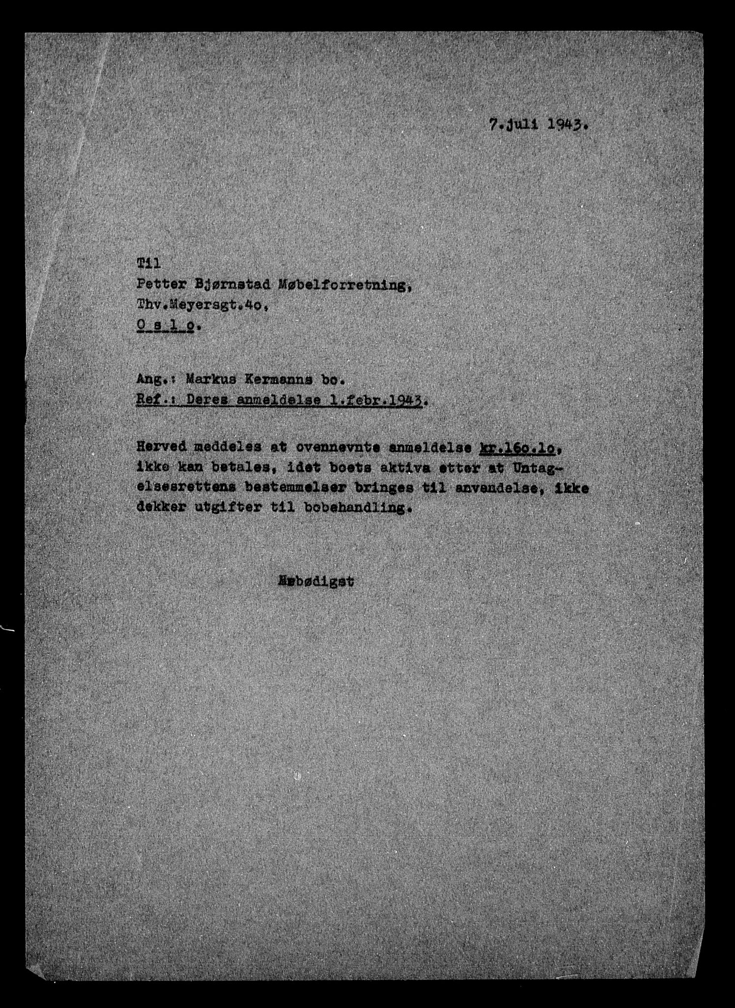Justisdepartementet, Tilbakeføringskontoret for inndratte formuer, AV/RA-S-1564/H/Hc/Hcc/L0951: --, 1945-1947, p. 48