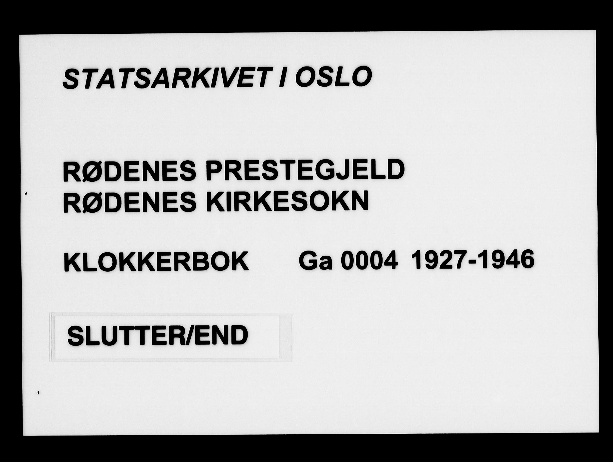 Rødenes prestekontor Kirkebøker, SAO/A-2005/G/Ga/L0004: Parish register (copy) no. I 4, 1927-1946