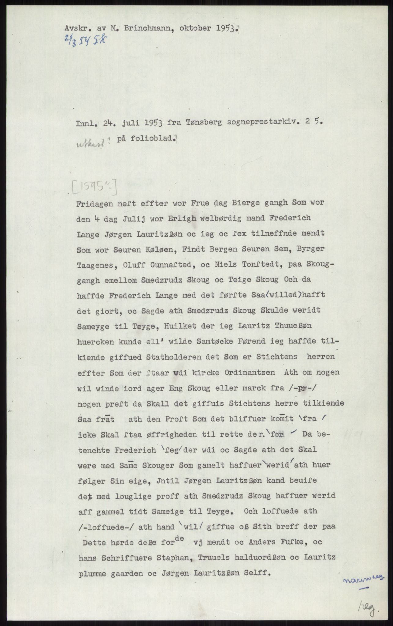 Samlinger til kildeutgivelse, Diplomavskriftsamlingen, RA/EA-4053/H/Ha, p. 1045