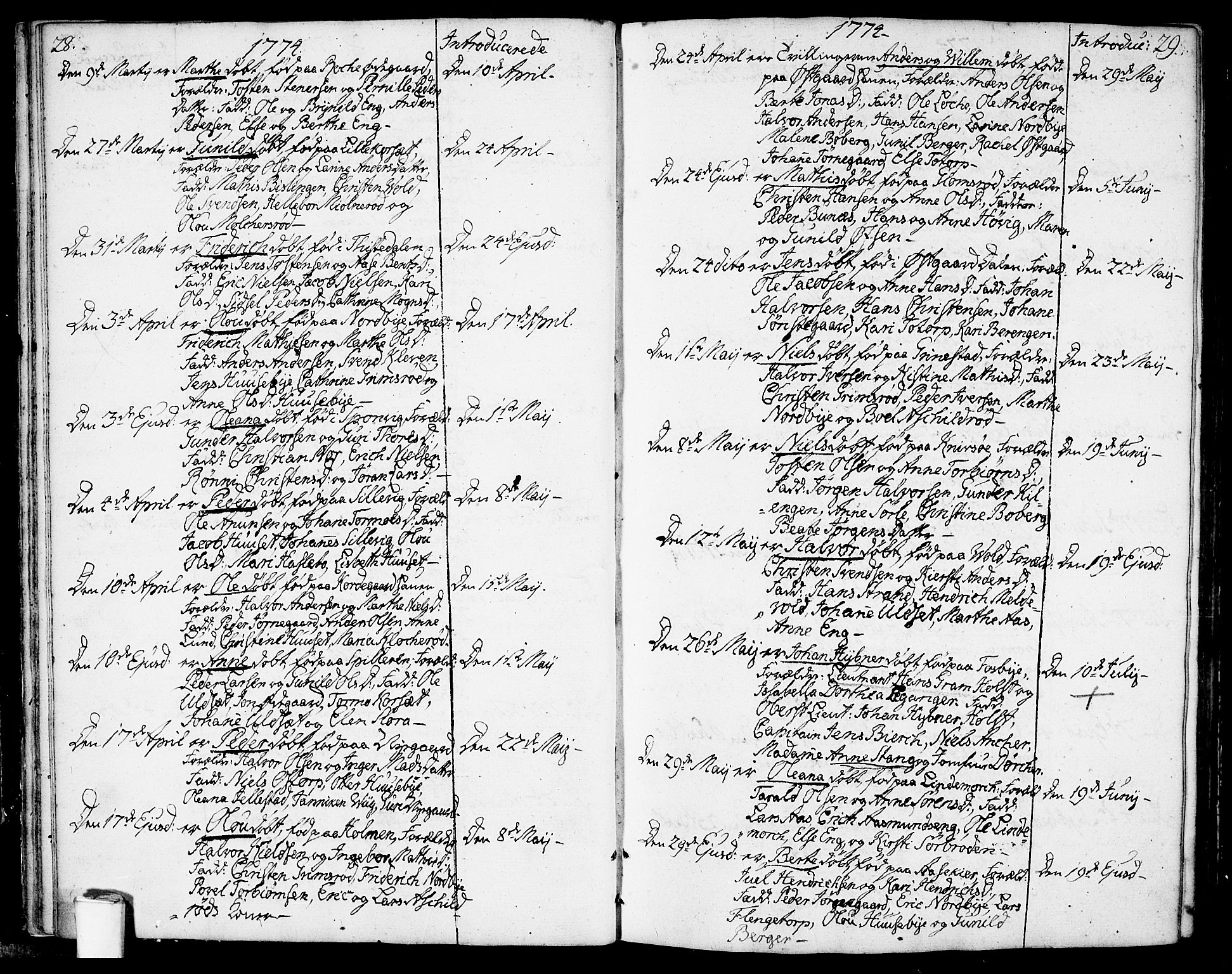 Berg prestekontor Kirkebøker, AV/SAO-A-10902/F/Fa/L0001: Parish register (official) no. I 1, 1770-1814, p. 28-29