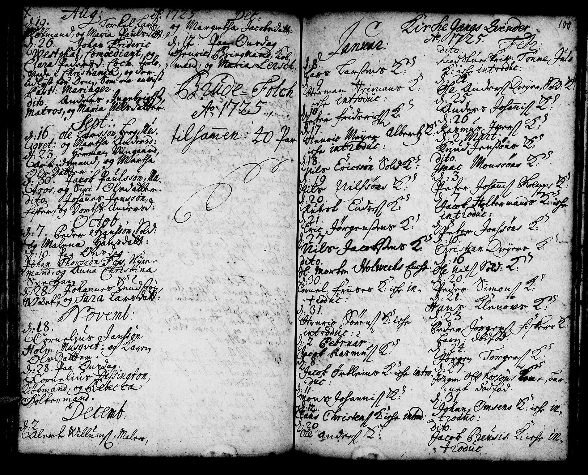 Korskirken sokneprestembete, SAB/A-76101/H/Haa/L0008: Parish register (official) no. A 8, 1698-1747, p. 100