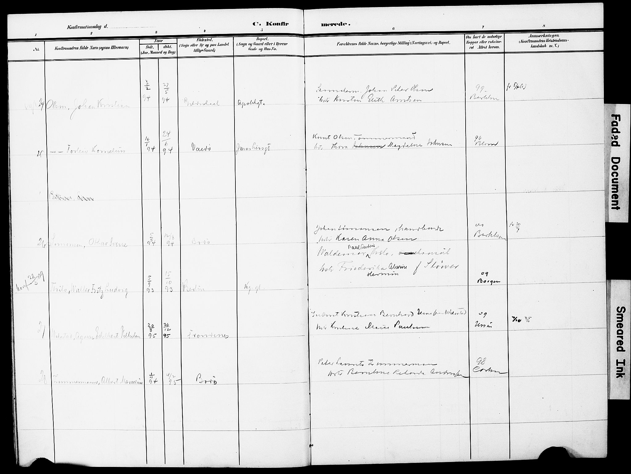 Ministerialprotokoller, klokkerbøker og fødselsregistre - Nordland, AV/SAT-A-1459/871/L0987: Parish register (official) no. 871A03, 1909-1914