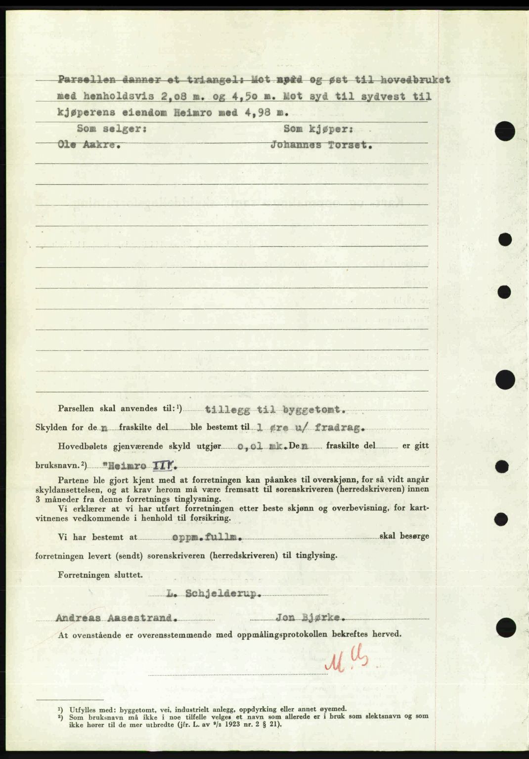 Nordre Sunnmøre sorenskriveri, AV/SAT-A-0006/1/2/2C/2Ca: Mortgage book no. A33, 1949-1950, Diary no: : 267/1950