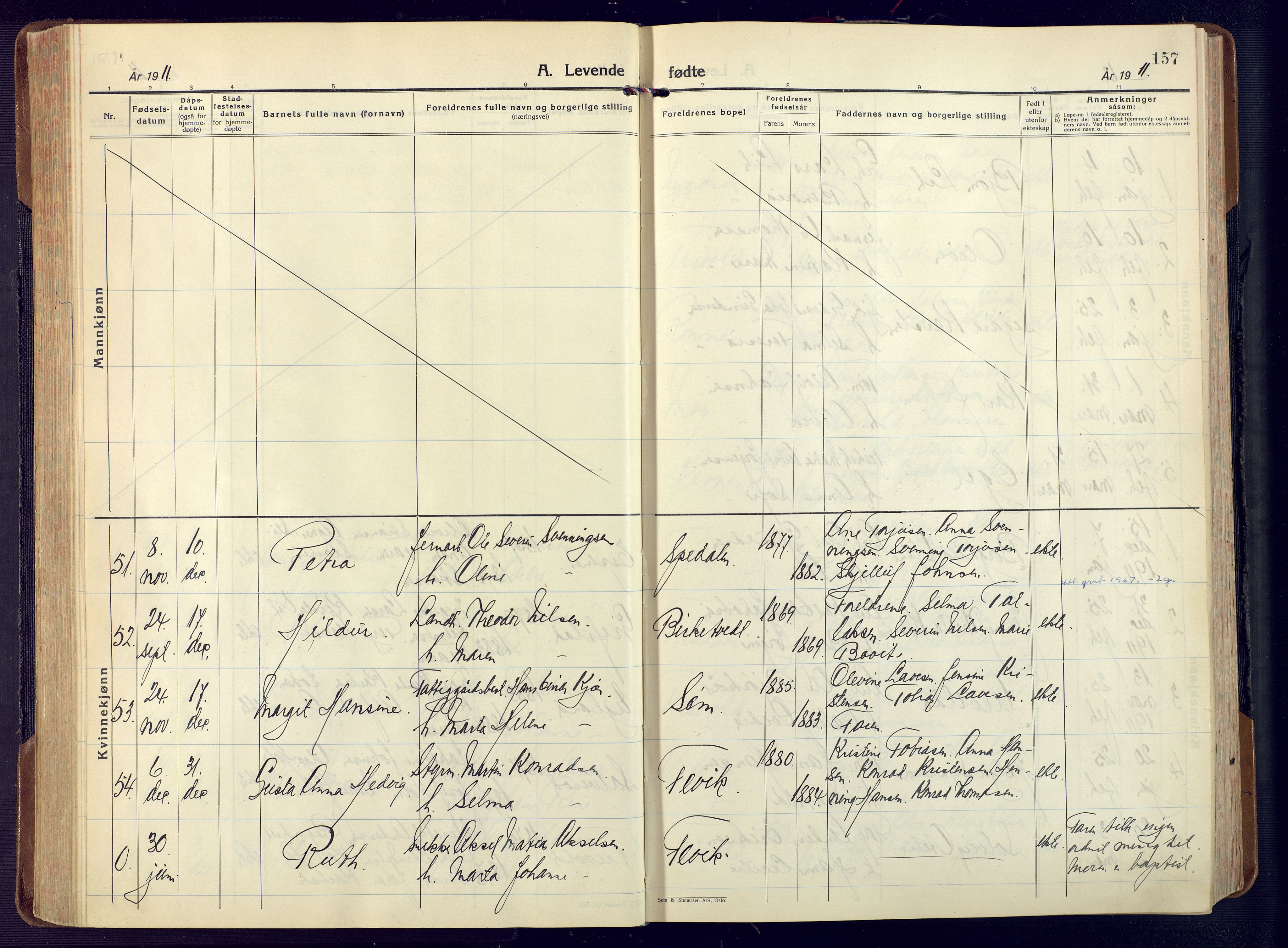 Fjære sokneprestkontor, AV/SAK-1111-0011/F/Fa/L0004: Parish register (official) no. A 4, 1902-1925, p. 157