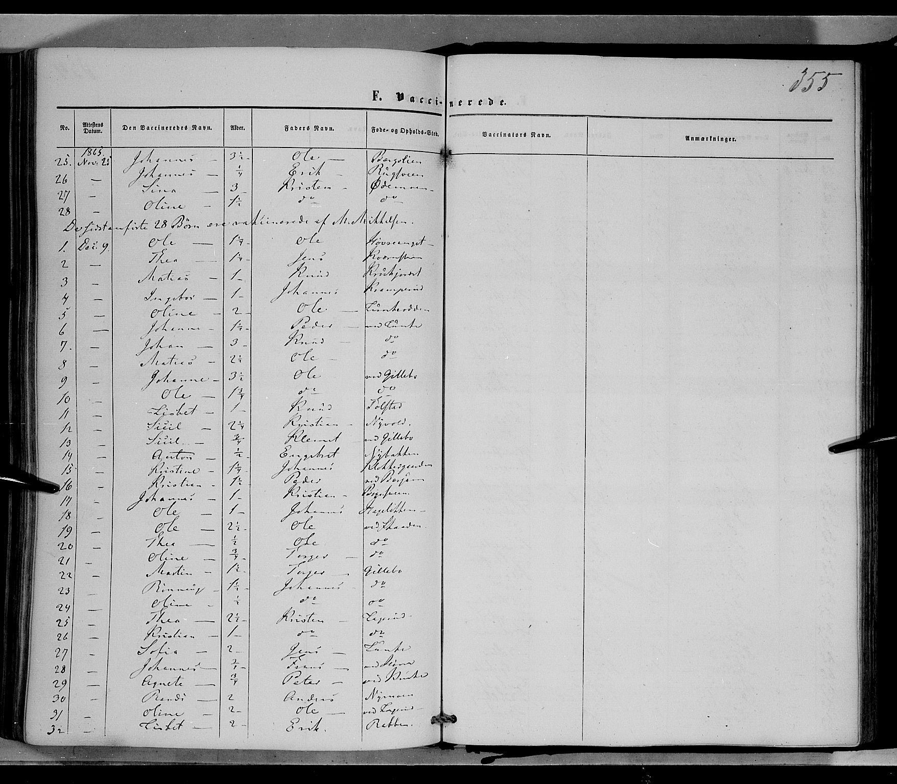Øyer prestekontor, SAH/PREST-084/H/Ha/Haa/L0006: Parish register (official) no. 6, 1858-1874, p. 355