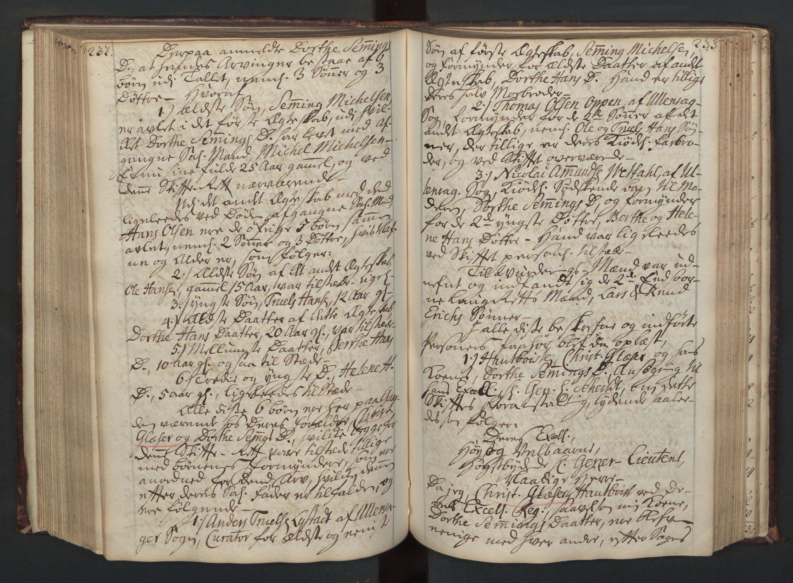 Forsvaret, Generalauditøren, AV/RA-RAFA-1772/F/Fj/Fjc/L0006: Skifteprotokol for 1ste søndenfjeldske dragonregiment, 1735-1763, p. 232-233