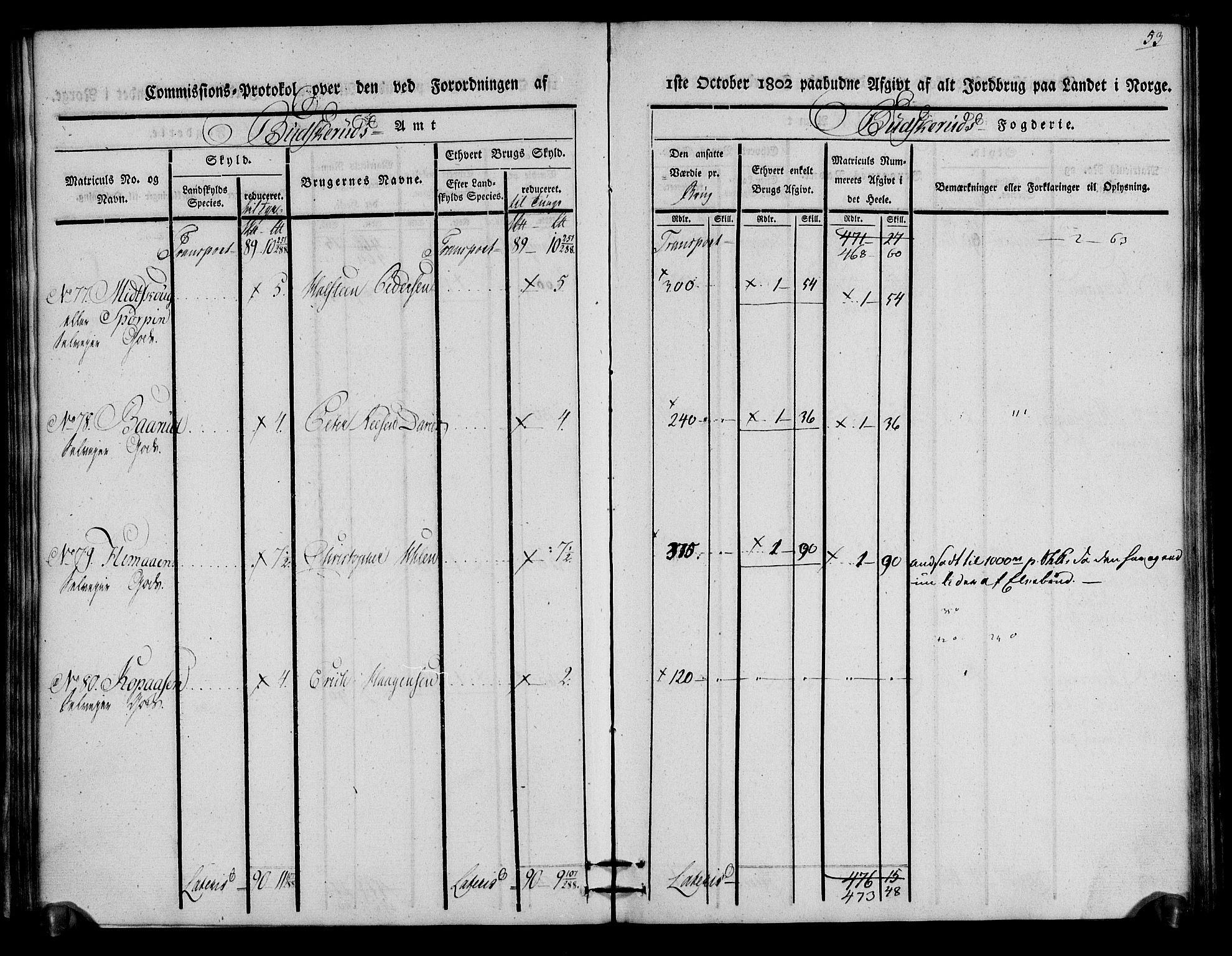 Rentekammeret inntil 1814, Realistisk ordnet avdeling, AV/RA-EA-4070/N/Ne/Nea/L0059: Buskerud fogderi. Kommisjonsprotokoll for Modum prestegjeld, 1803, p. 53