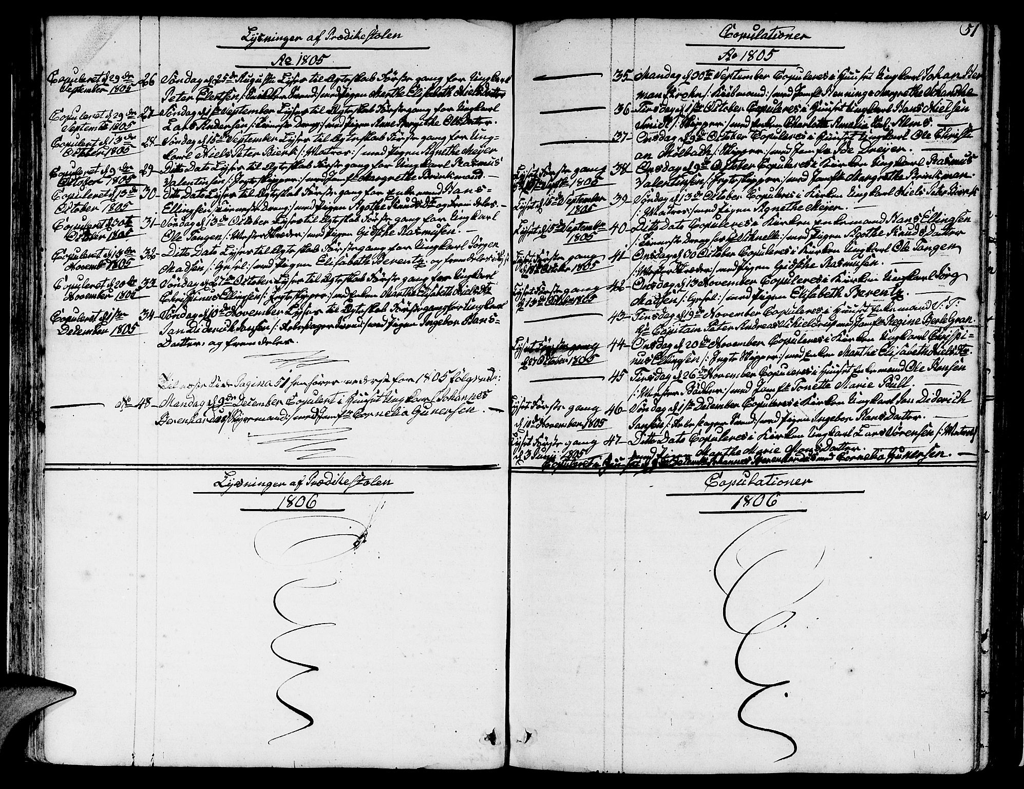 Nykirken Sokneprestembete, AV/SAB-A-77101/H/Hab: Parish register (copy) no. A 2, 1782-1847, p. 51