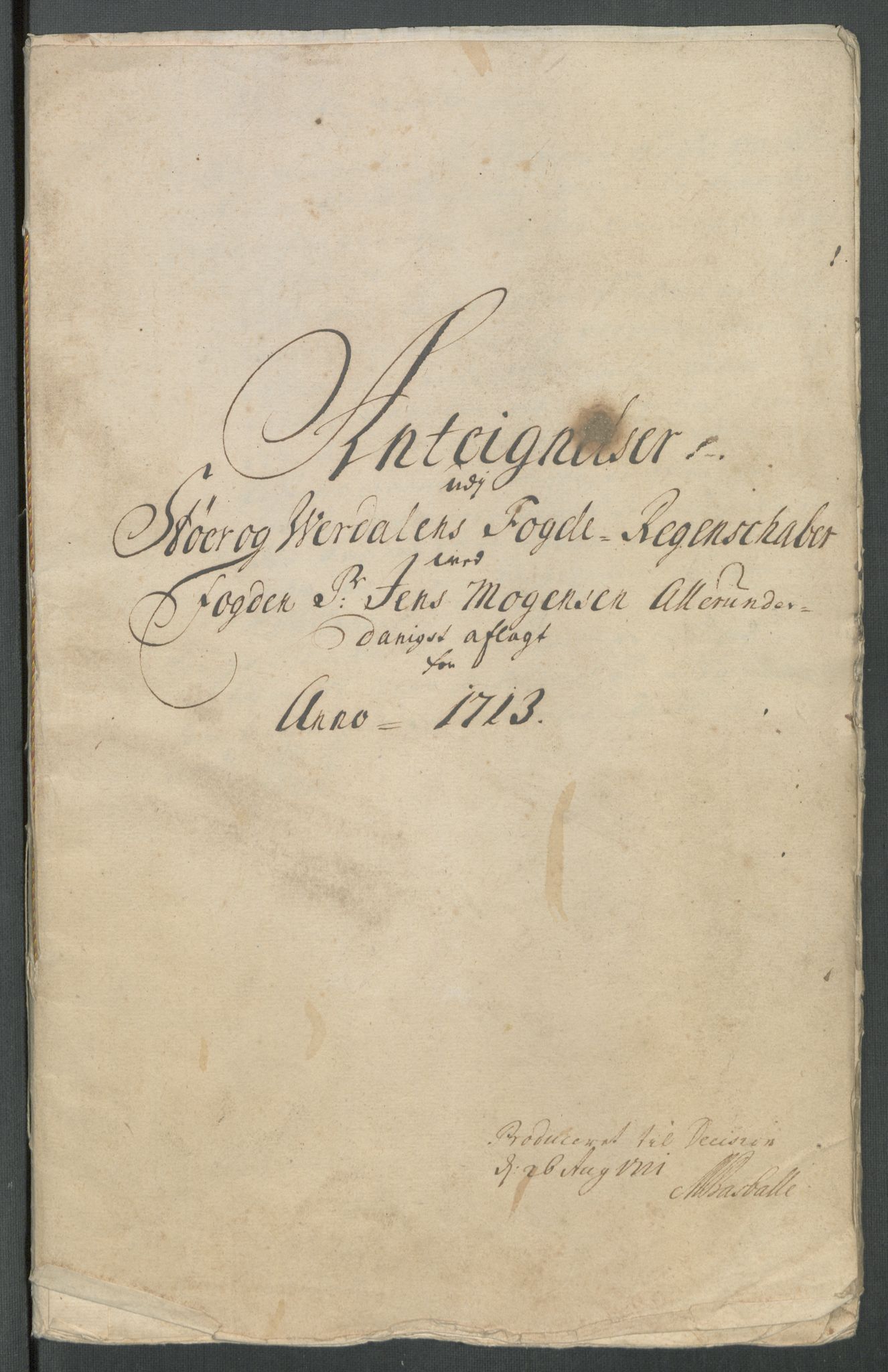 Rentekammeret inntil 1814, Reviderte regnskaper, Fogderegnskap, RA/EA-4092/R62/L4203: Fogderegnskap Stjørdal og Verdal, 1713, p. 316