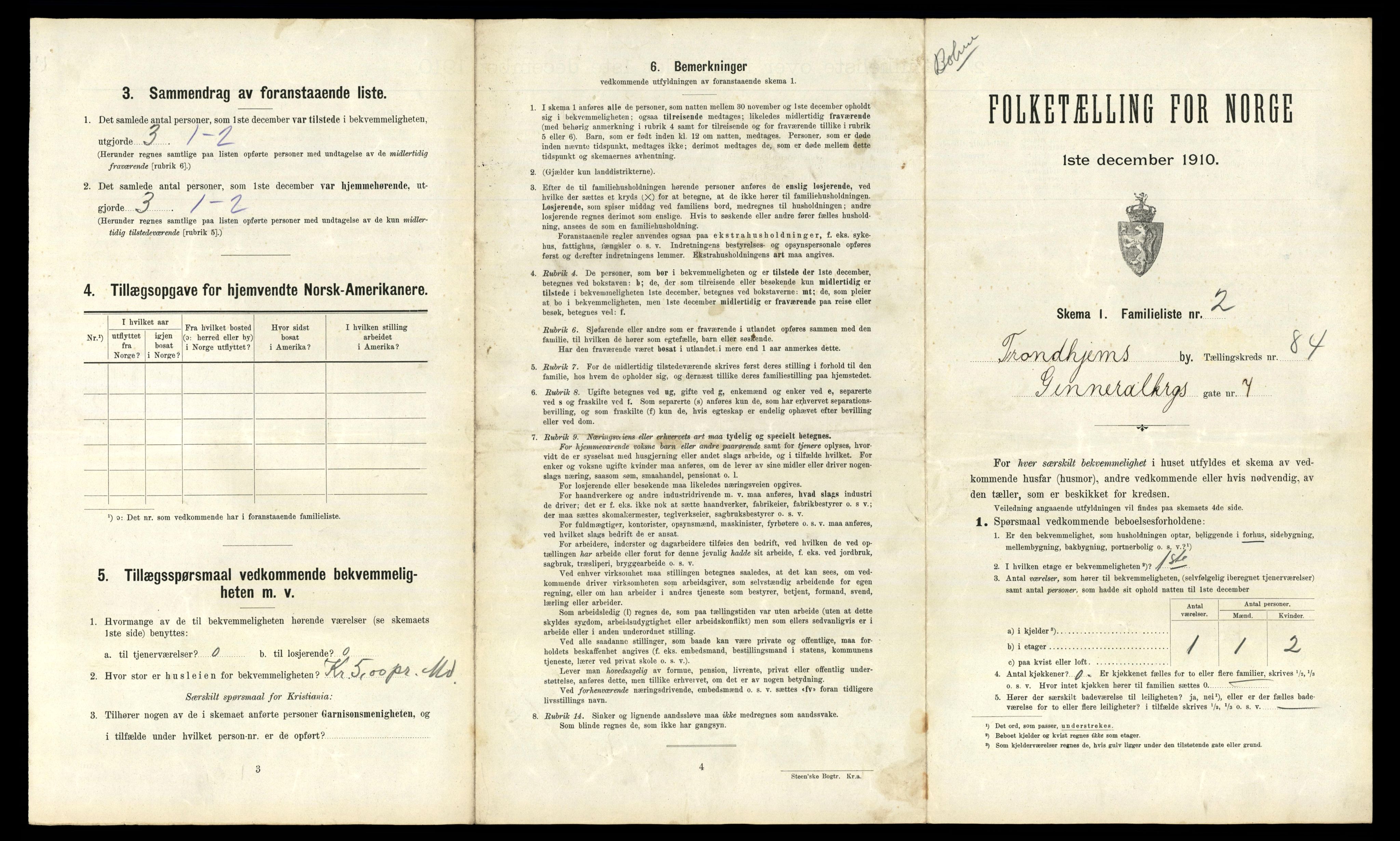 RA, 1910 census for Trondheim, 1910, p. 25909