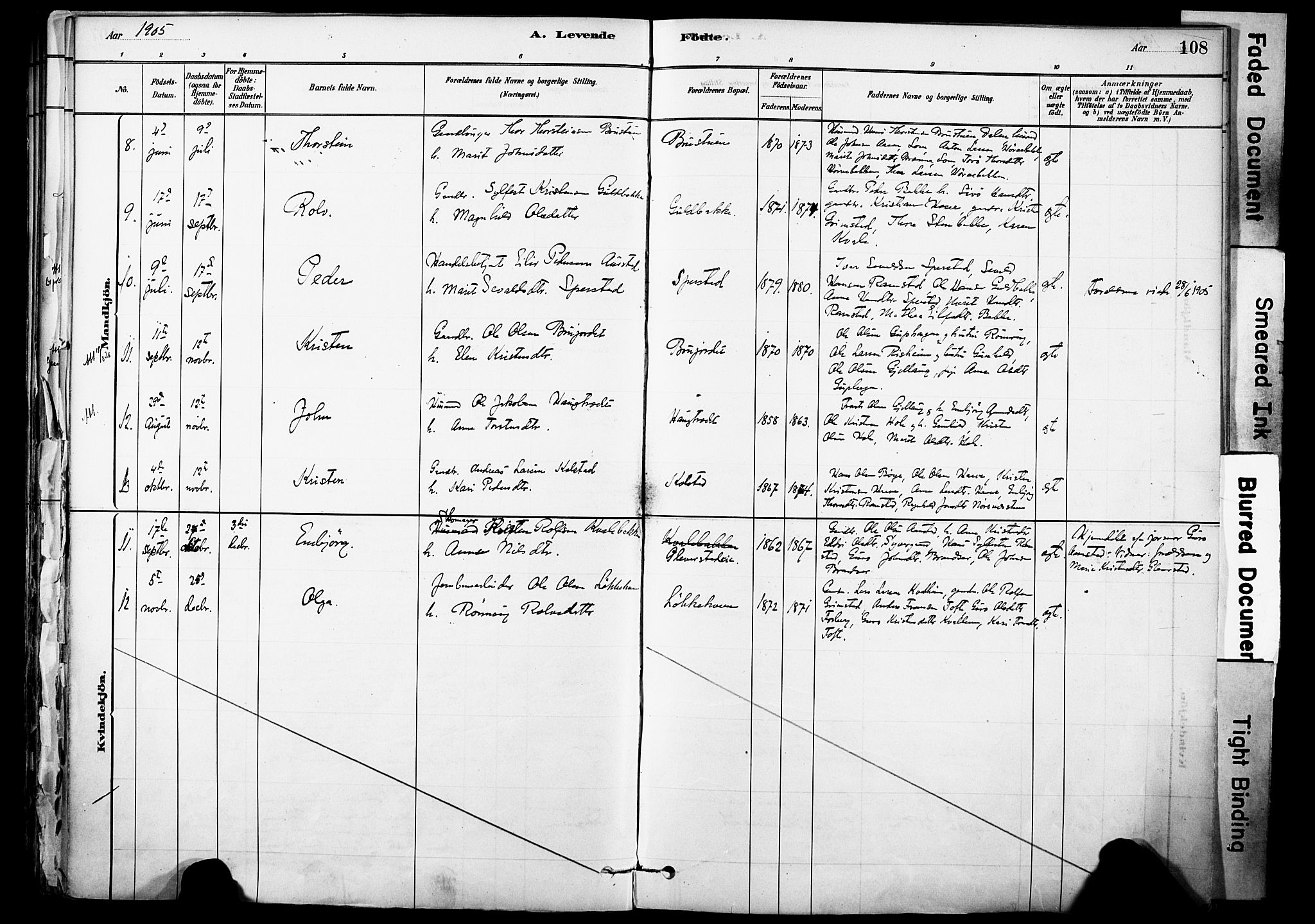 Skjåk prestekontor, AV/SAH-PREST-072/H/Ha/Haa/L0003: Parish register (official) no. 3, 1880-1907, p. 108