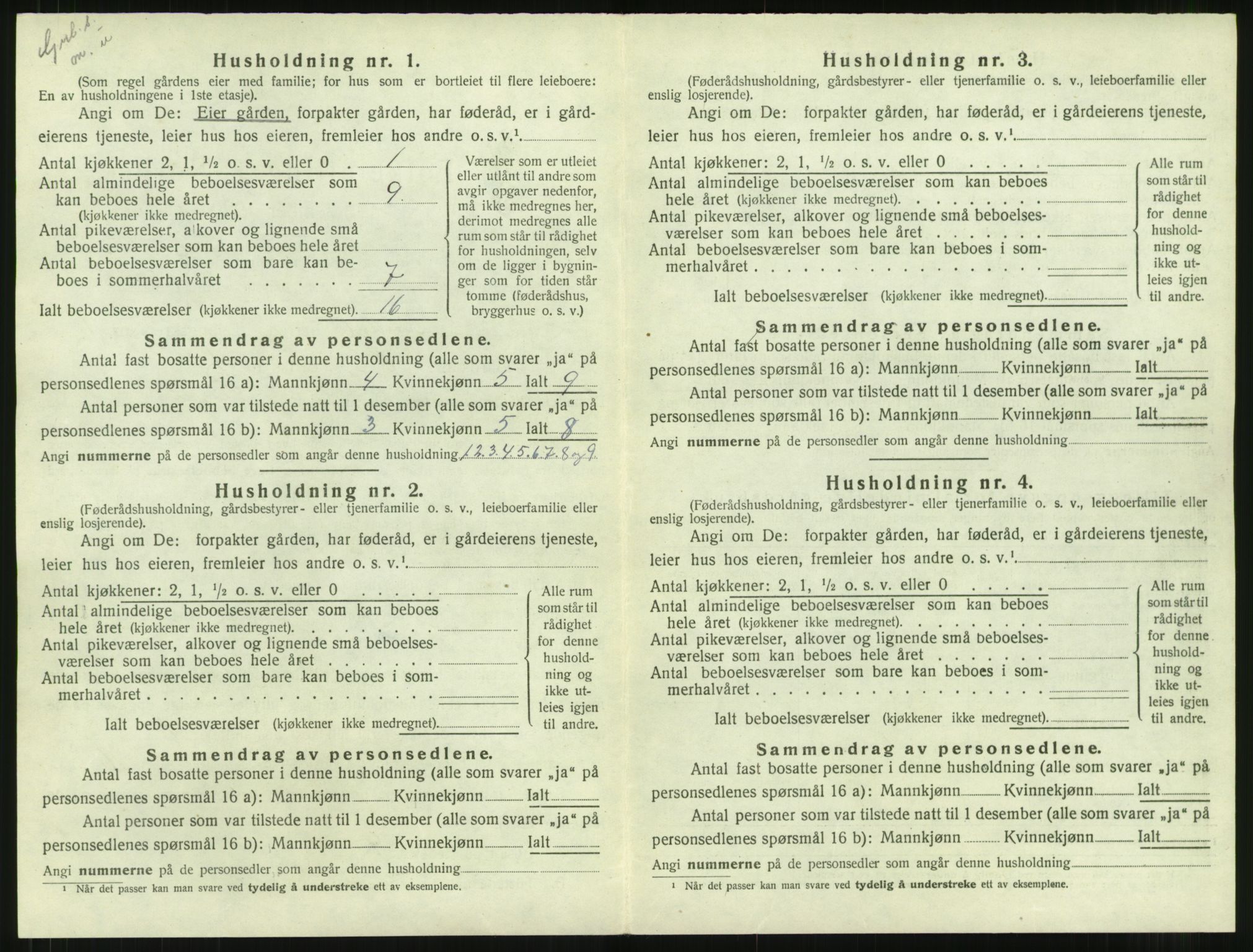 SAT, 1920 census for Rindal, 1920, p. 57