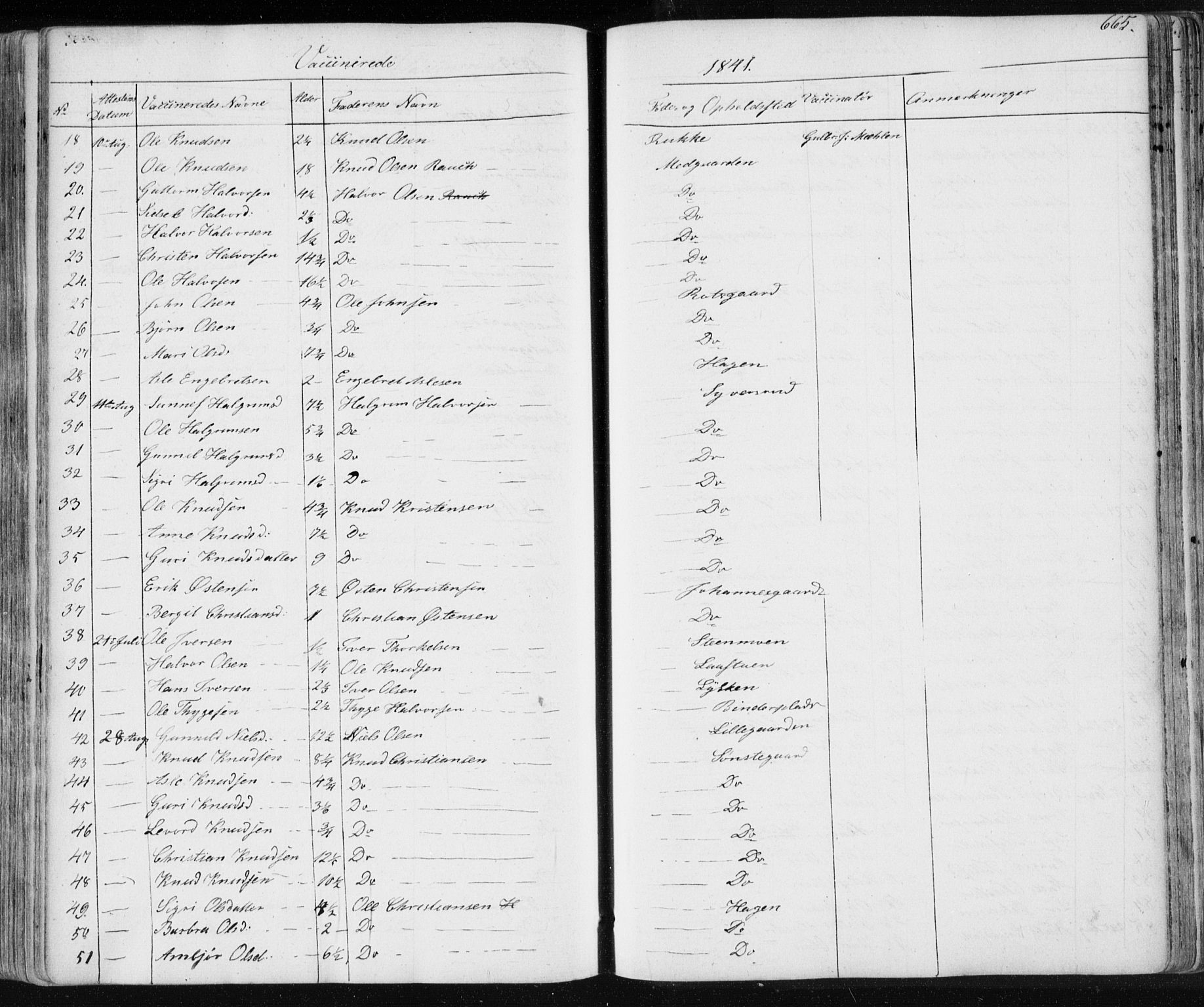 Nes kirkebøker, SAKO/A-236/F/Fa/L0009: Parish register (official) no. 9, 1834-1863, p. 665