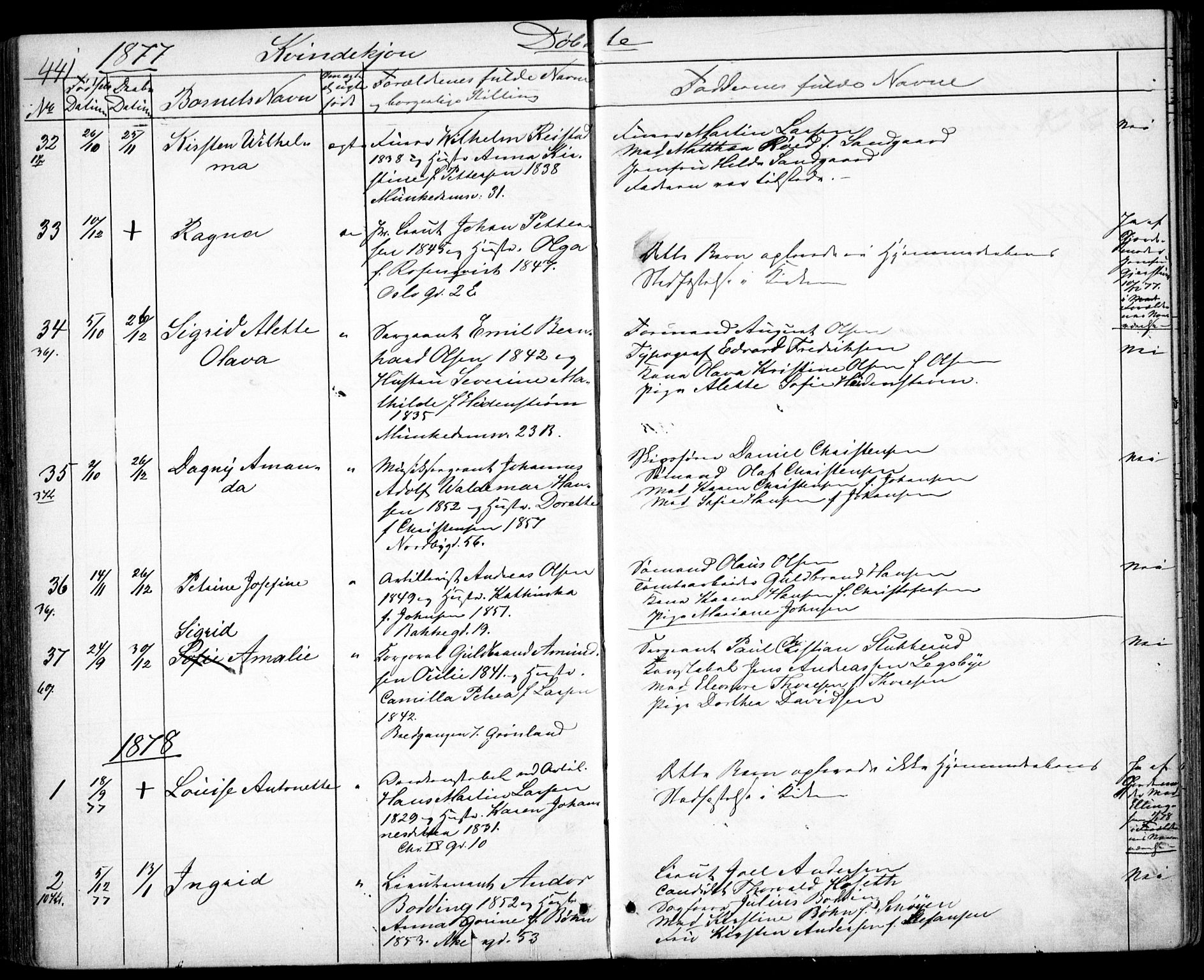 Garnisonsmenigheten Kirkebøker, SAO/A-10846/G/Ga/L0006: Parish register (copy) no. 6, 1860-1880, p. 441