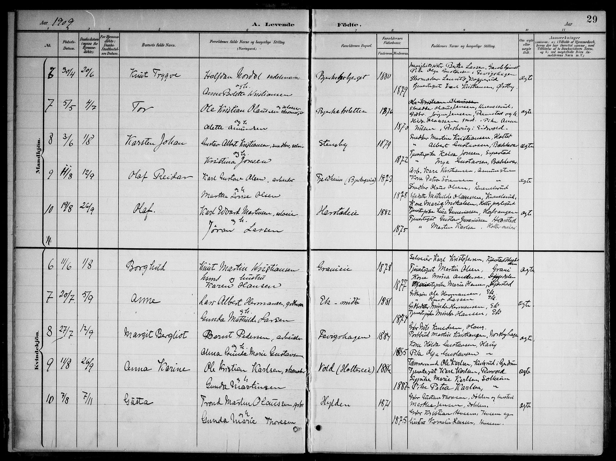 Nannestad prestekontor Kirkebøker, AV/SAO-A-10414a/G/Gb/L0001: Parish register (copy) no. II 1, 1901-1917, p. 29