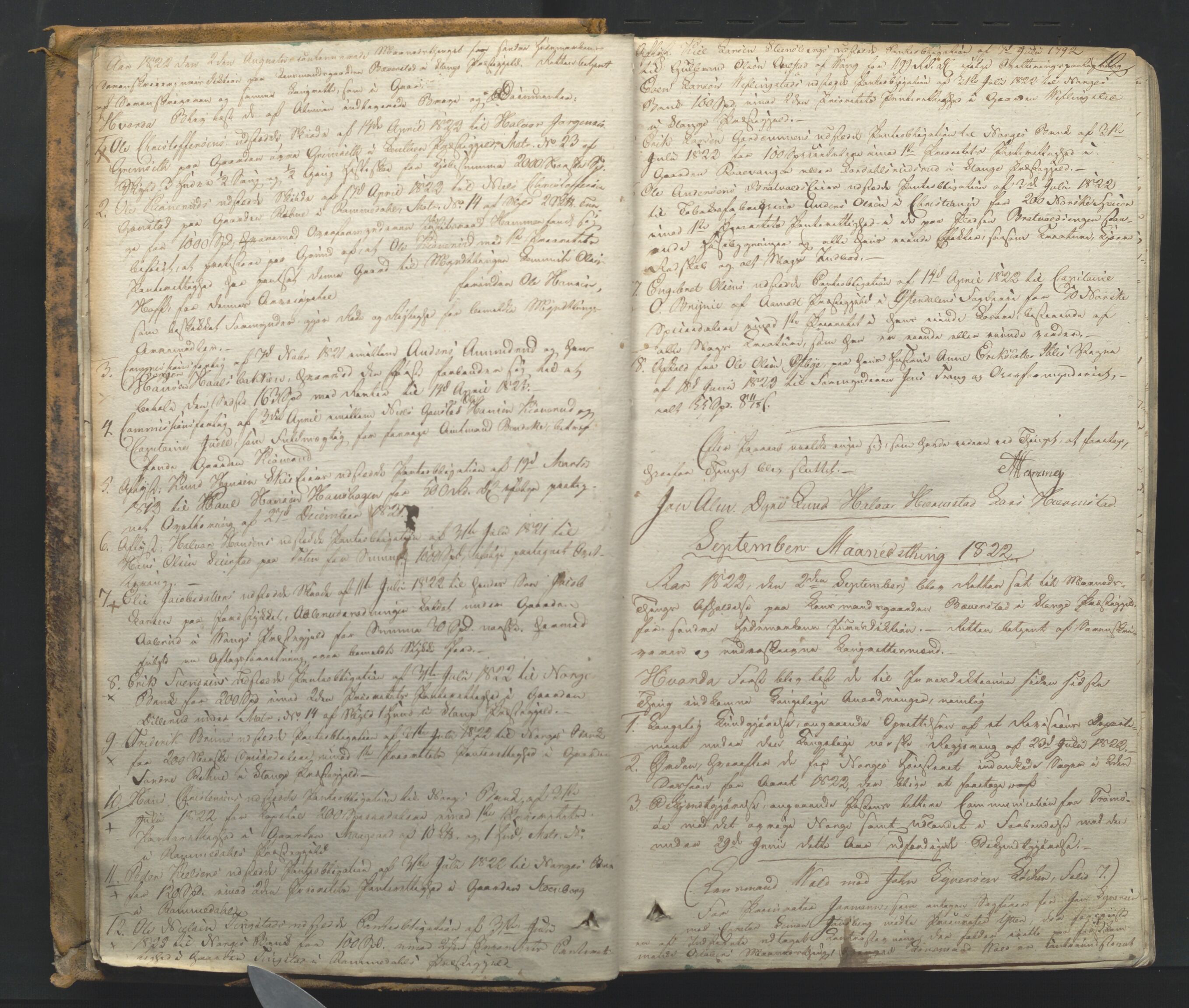 Sør-Hedmark sorenskriveri, AV/SAH-TING-014/G/Gb/Gba/L0004: Tingbok, 1822-1833, p. 9b-10a