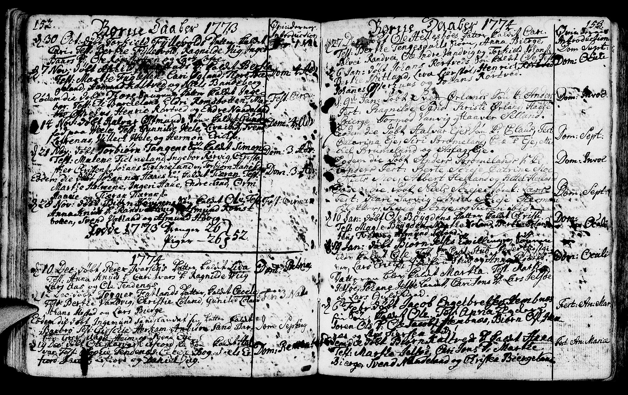 Jelsa sokneprestkontor, SAST/A-101842/01/IV: Parish register (official) no. A 3, 1768-1796, p. 152-153