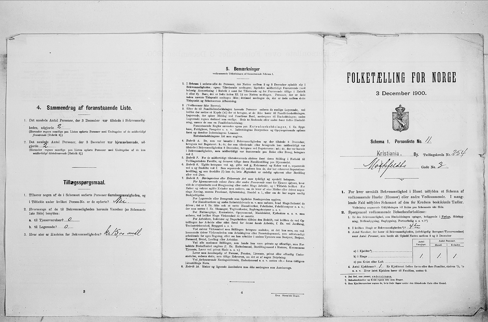 SAO, 1900 census for Kristiania, 1900, p. 59645