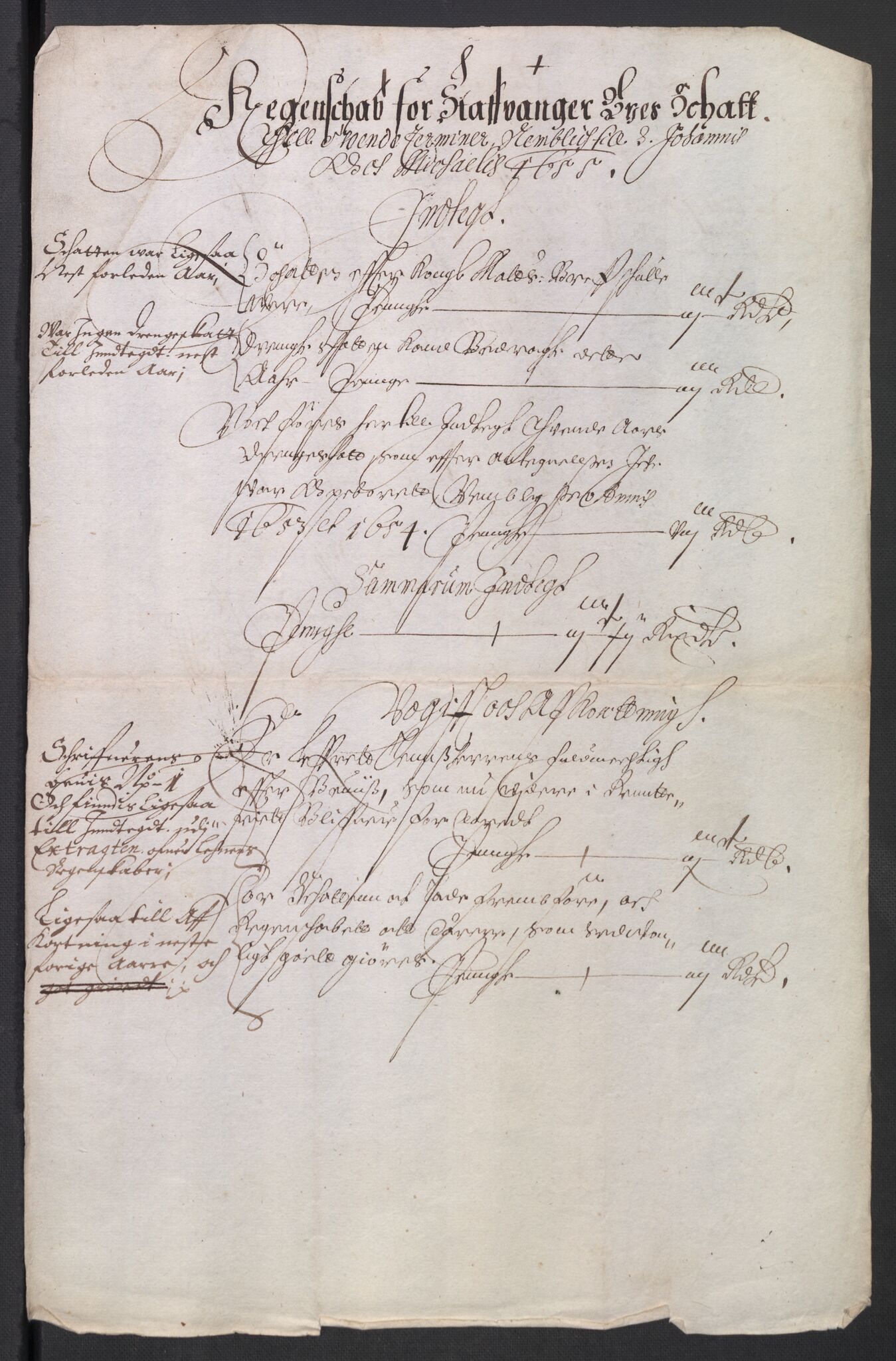 Rentekammeret inntil 1814, Reviderte regnskaper, Byregnskaper, AV/RA-EA-4066/R/Ro/L0299: [O2] By- og kontribusjonsregnskap, 1639-1661, p. 316