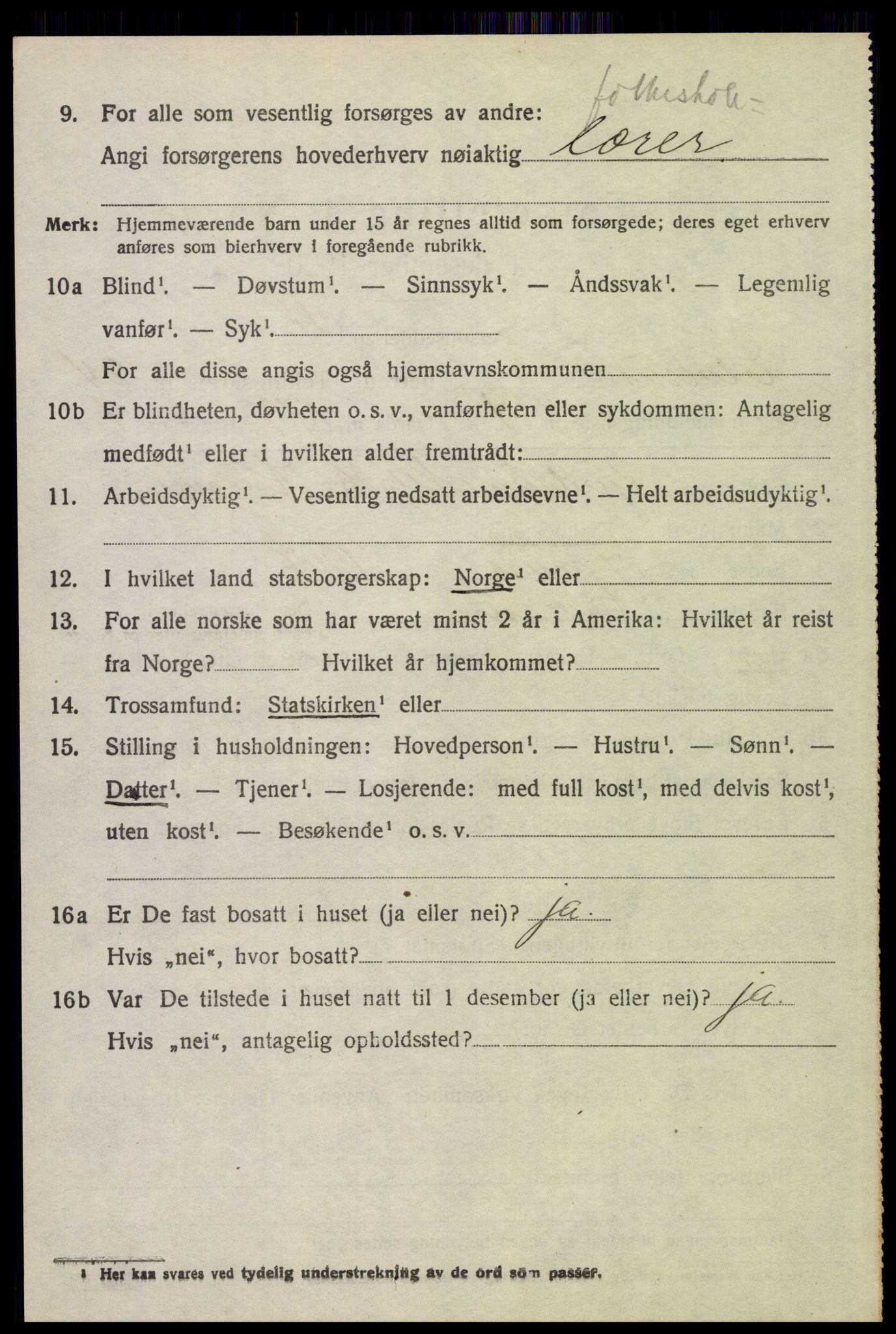 SAH, 1920 census for Elverum, 1920, p. 25517