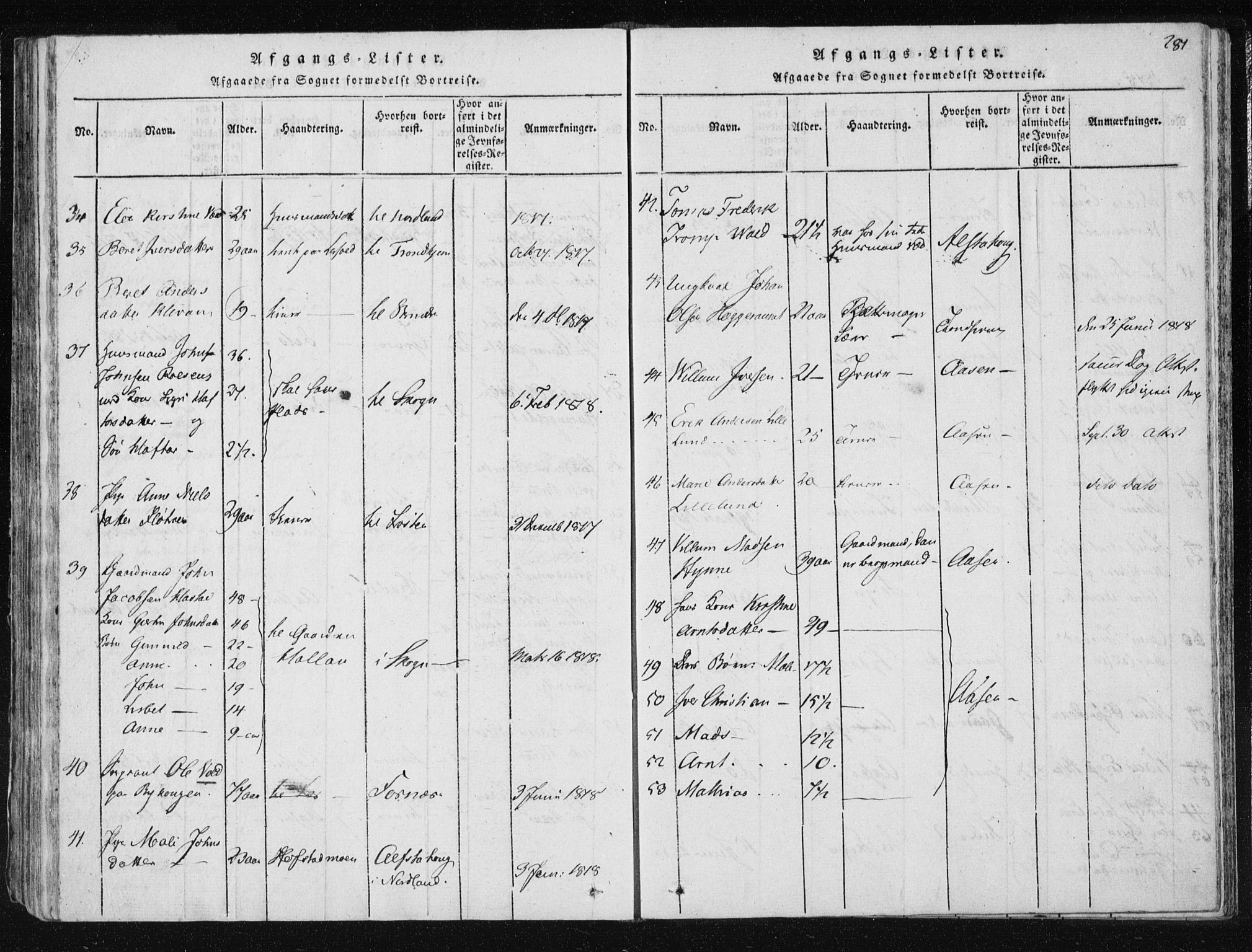 Ministerialprotokoller, klokkerbøker og fødselsregistre - Nord-Trøndelag, SAT/A-1458/709/L0061: Parish register (official) no. 709A08 /1, 1815-1819, p. 281