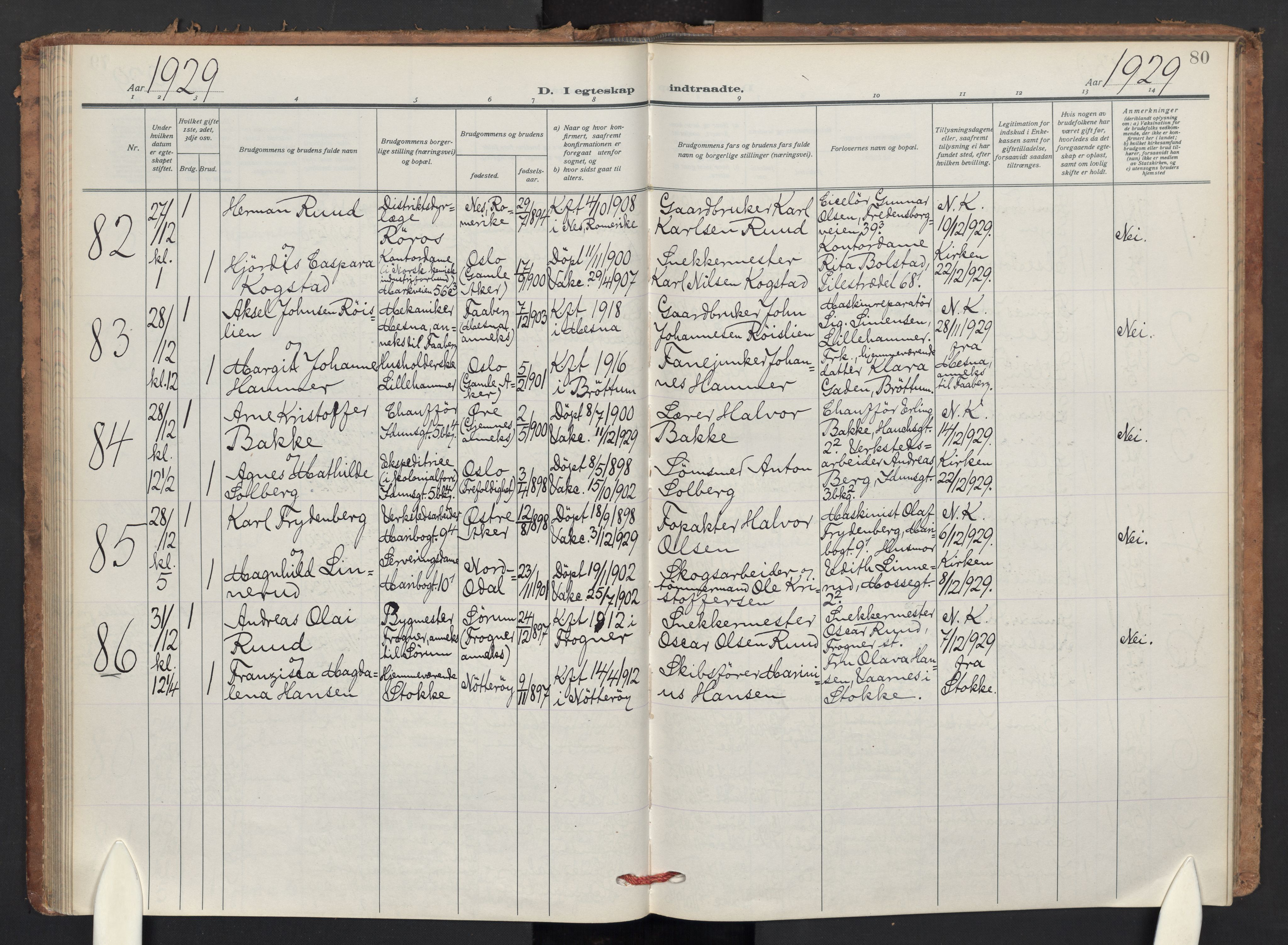 Jakob prestekontor Kirkebøker, AV/SAO-A-10850/F/Fa/L0018: Parish register (official) no. 18, 1923-1936, p. 80