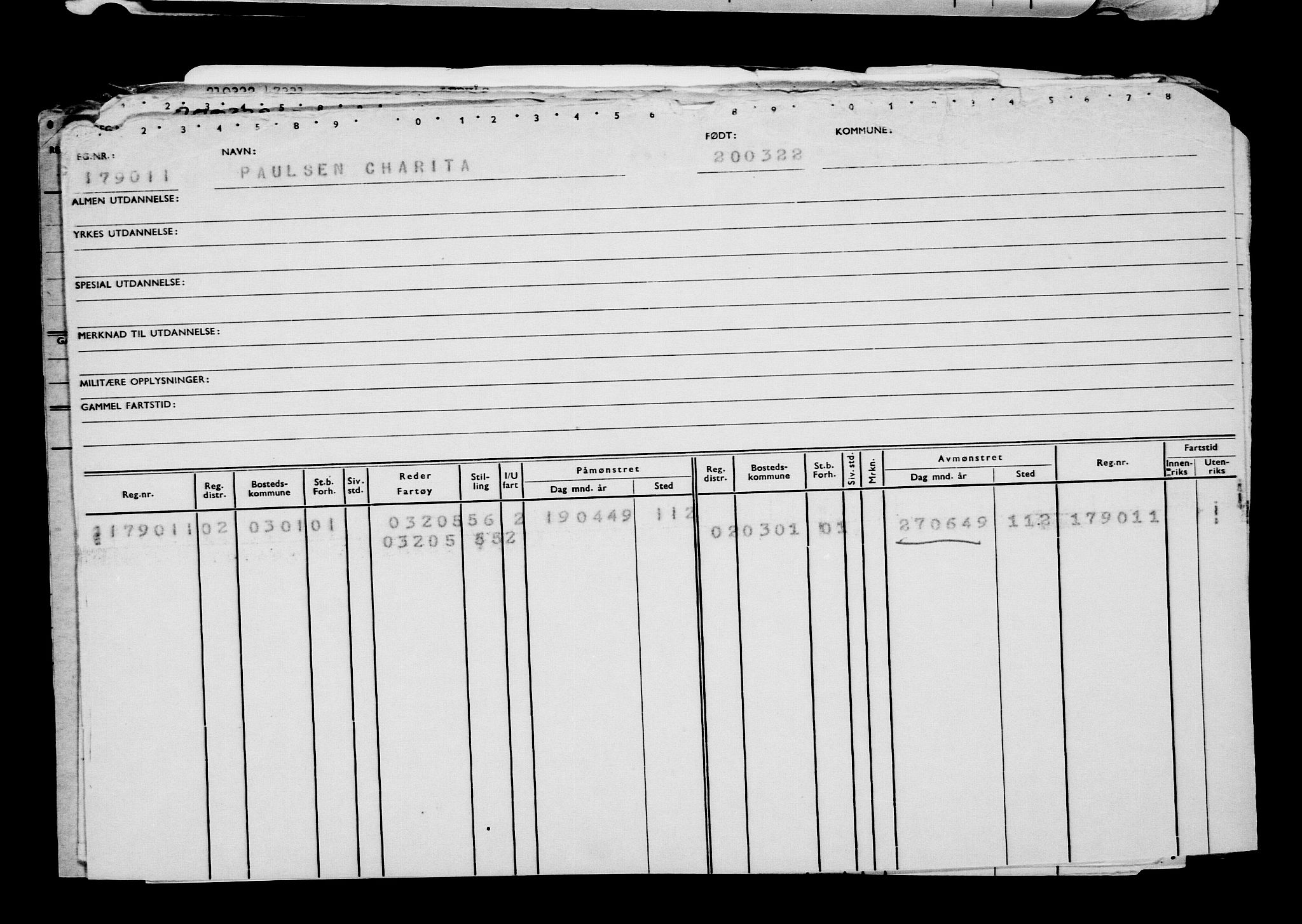 Direktoratet for sjømenn, AV/RA-S-3545/G/Gb/L0204: Hovedkort, 1922, p. 275