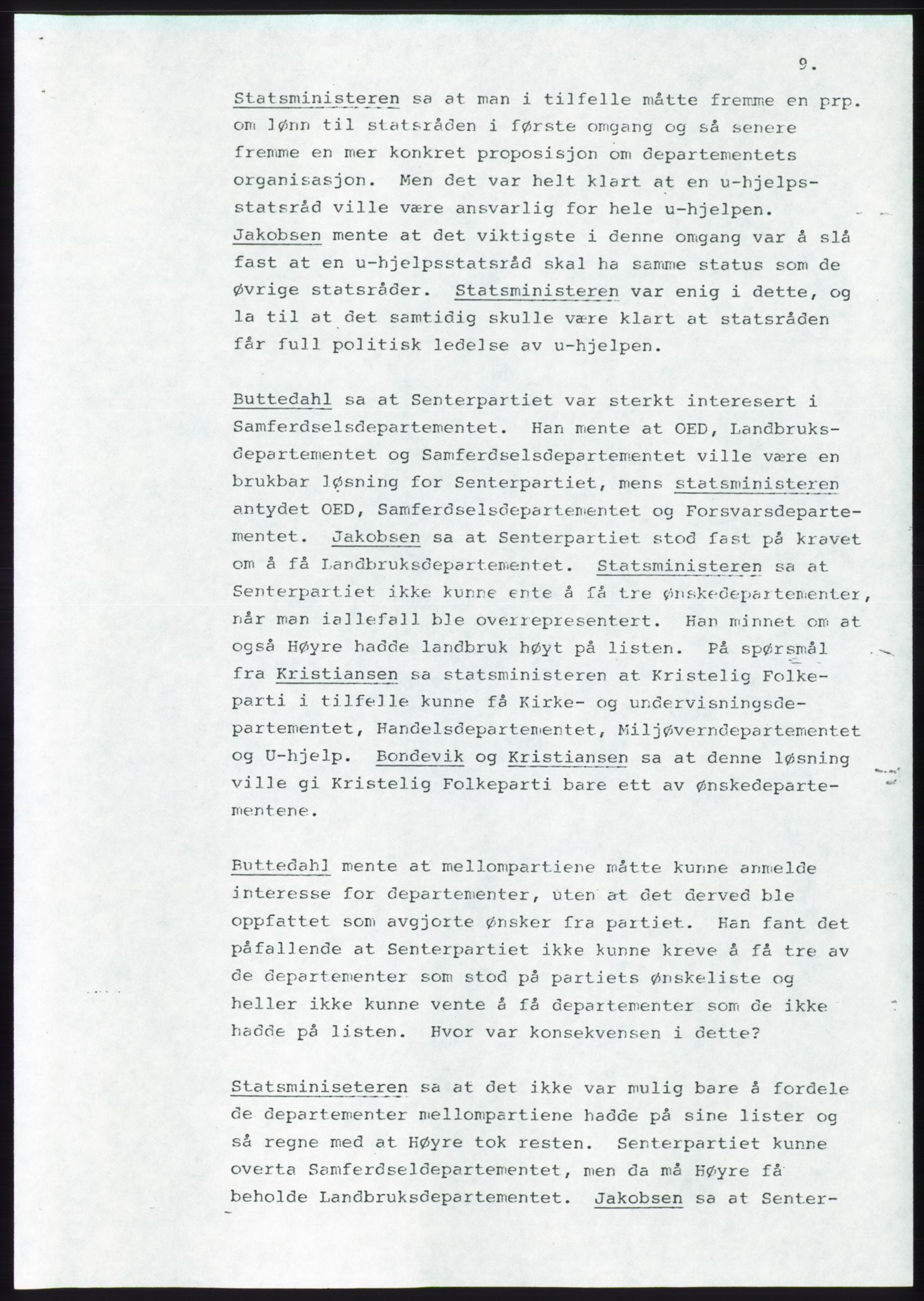 Forhandlingsmøtene 1983 mellom Høyre, KrF og Senterpartiet om dannelse av regjering, AV/RA-PA-0696/A/L0001: Forhandlingsprotokoll, 1983, p. 47