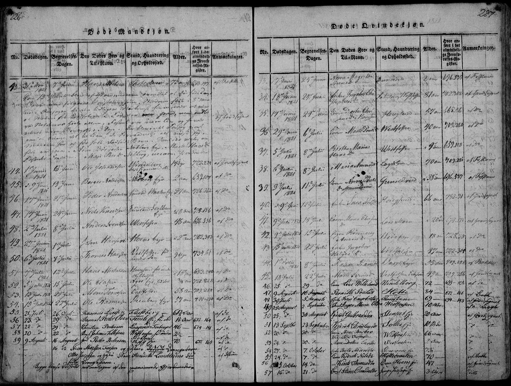 Eiker kirkebøker, AV/SAKO-A-4/F/Fa/L0011: Parish register (official) no. I 11, 1814-1827, p. 226-227