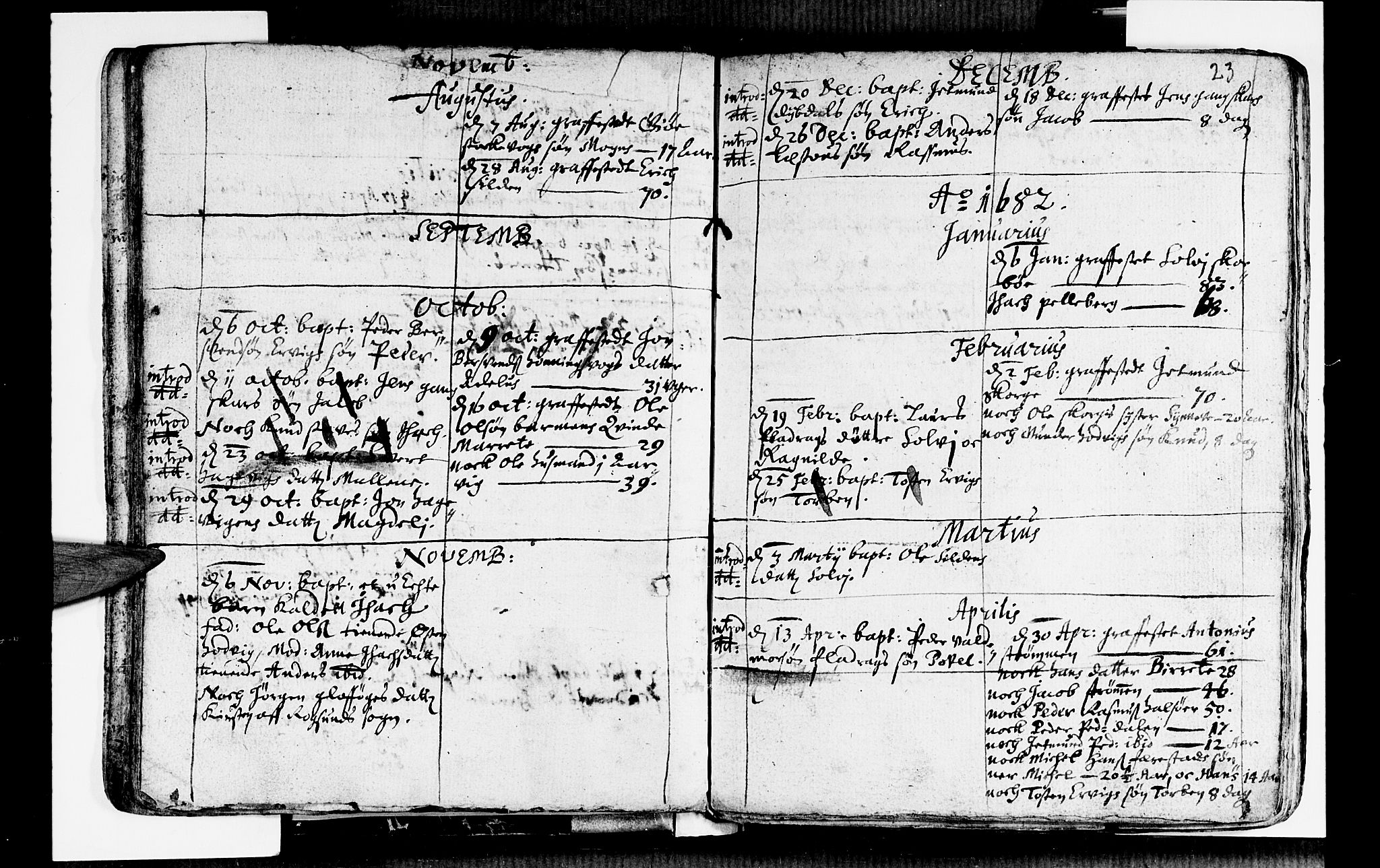 Selje sokneprestembete, SAB/A-99938/H/Ha/Haa/Haaa: Parish register (official) no. A 1, 1668-1696, p. 23